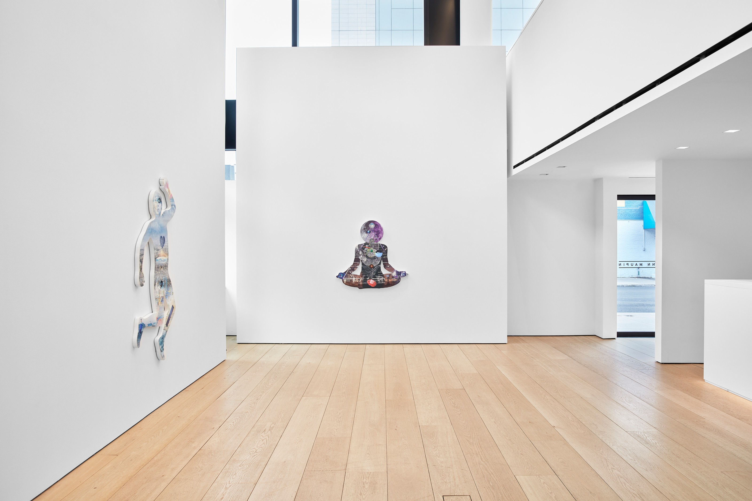 Installation view of Tony Oursler at Lehmann Maupin New York