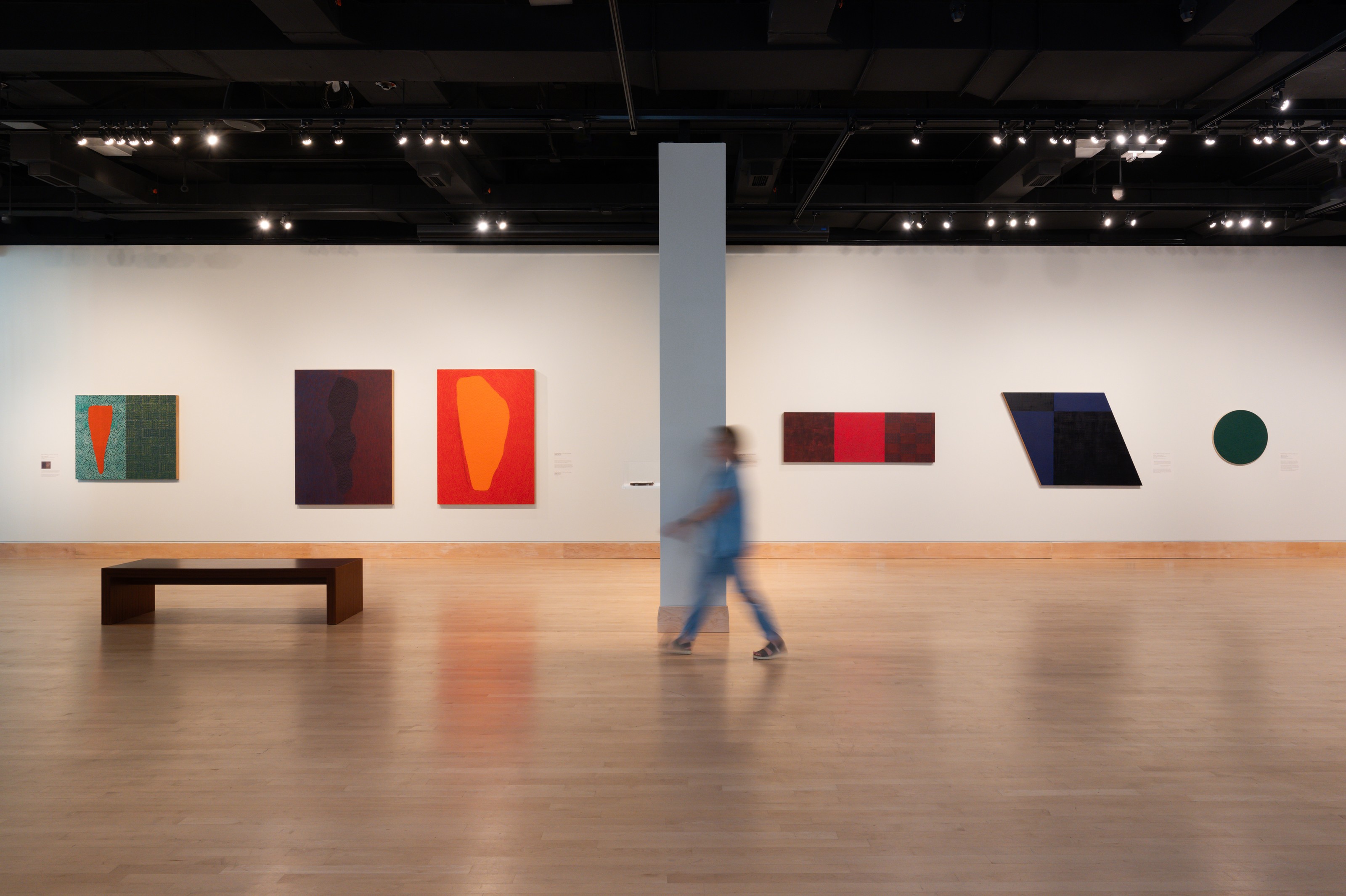 Installation view of McArthur Binion at Georgetown University Art Galleries