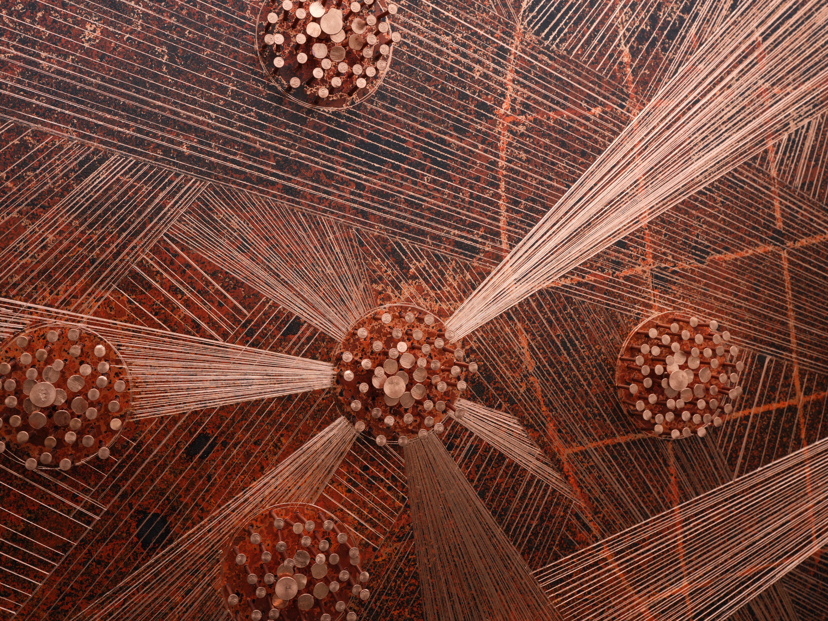Detail of wall work by Nari Ward