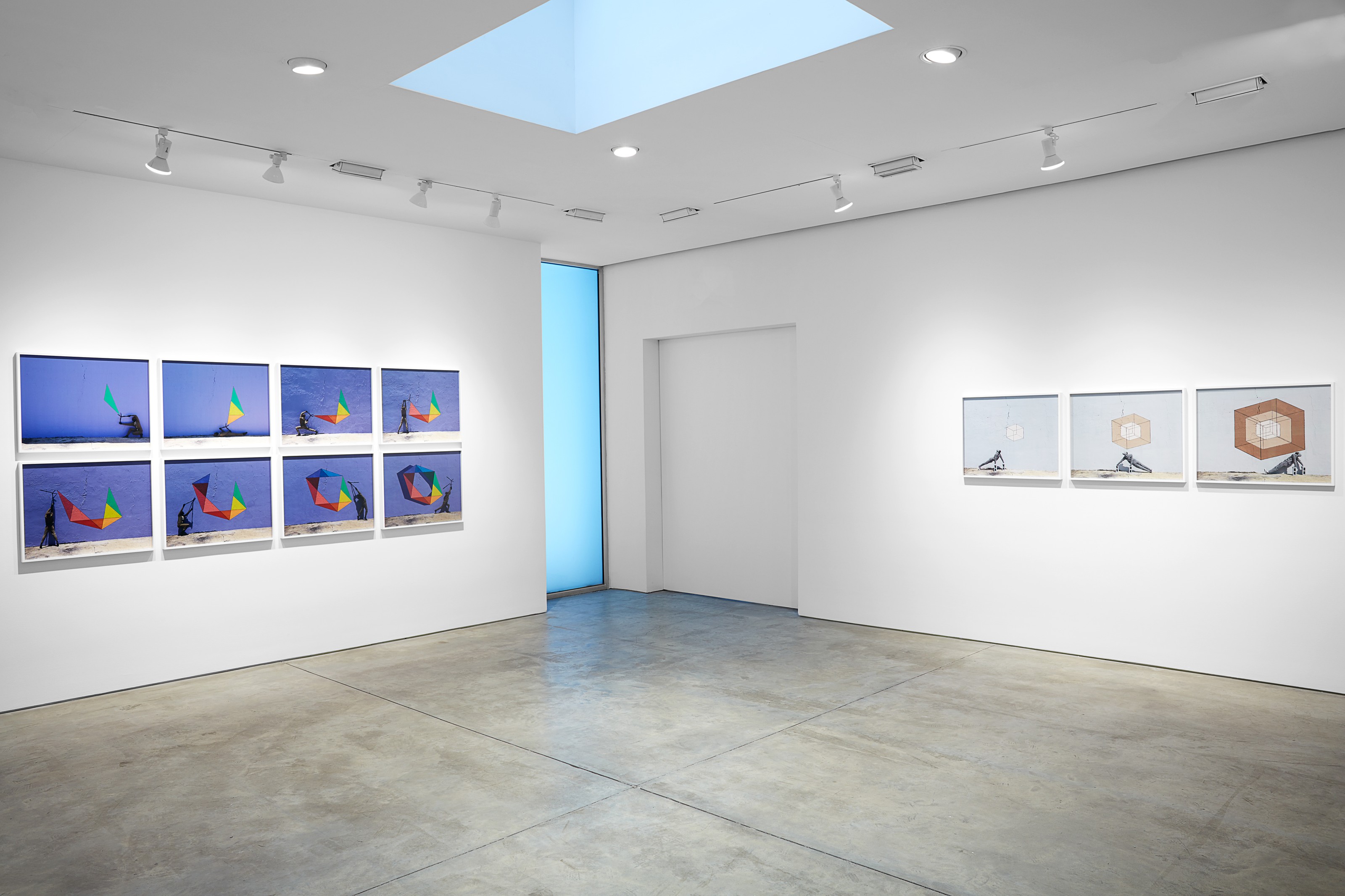 Installation view of Robin Rhode at Lehmann Maupin New York