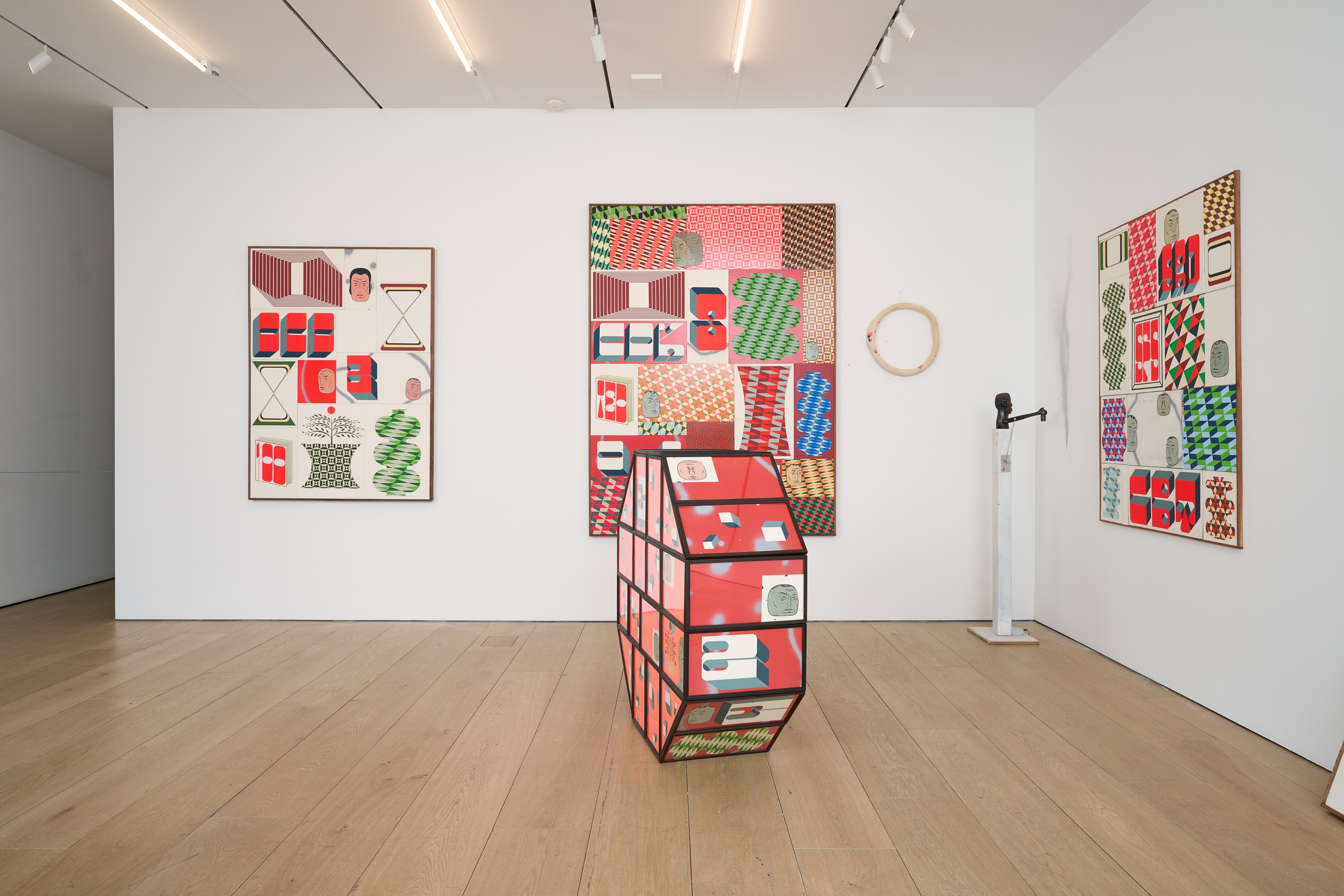 Installation view of Barry McGee at Lehmann Maupin New York