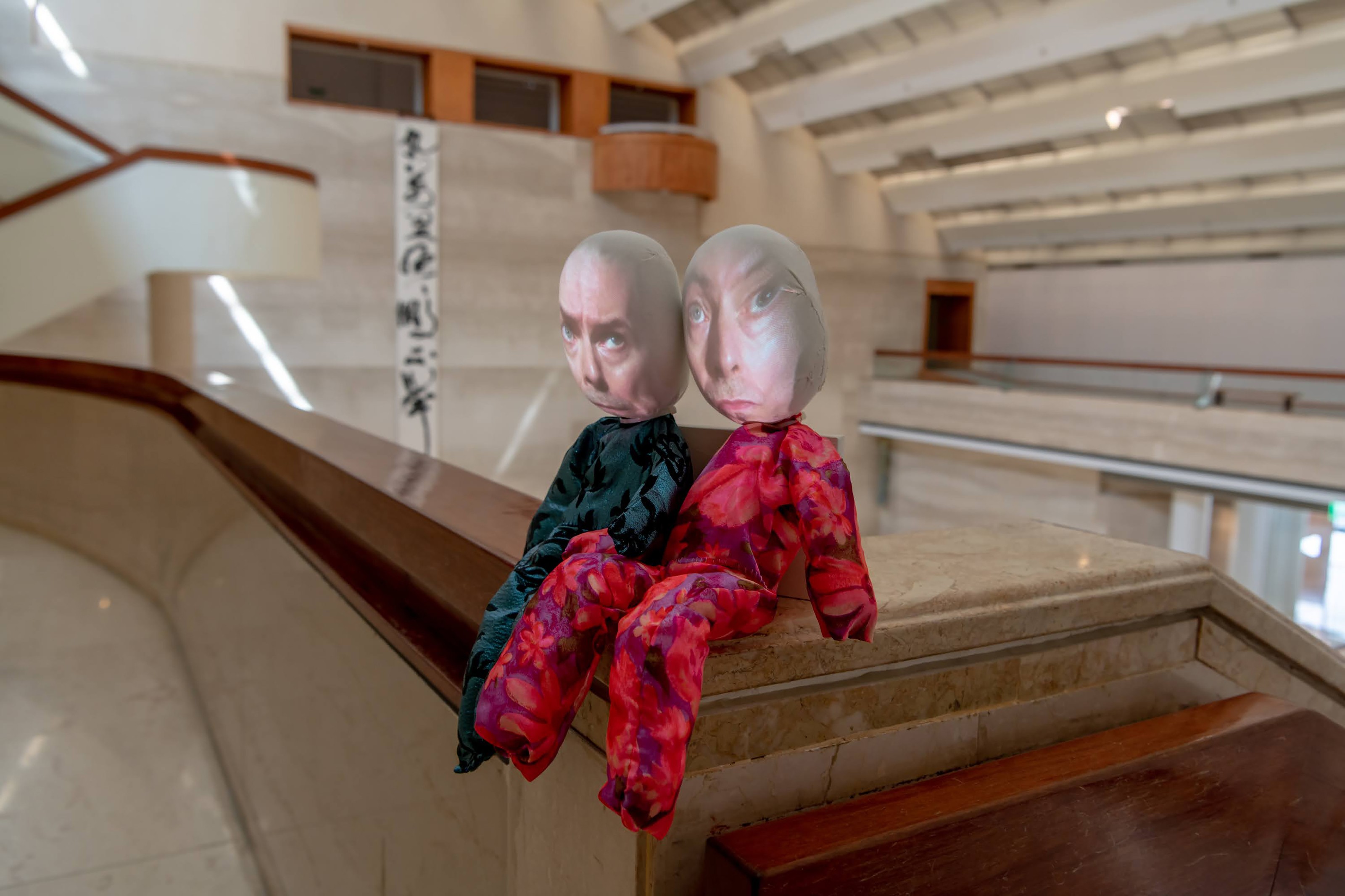 Sculpture & Video Panel by Tony Oursler