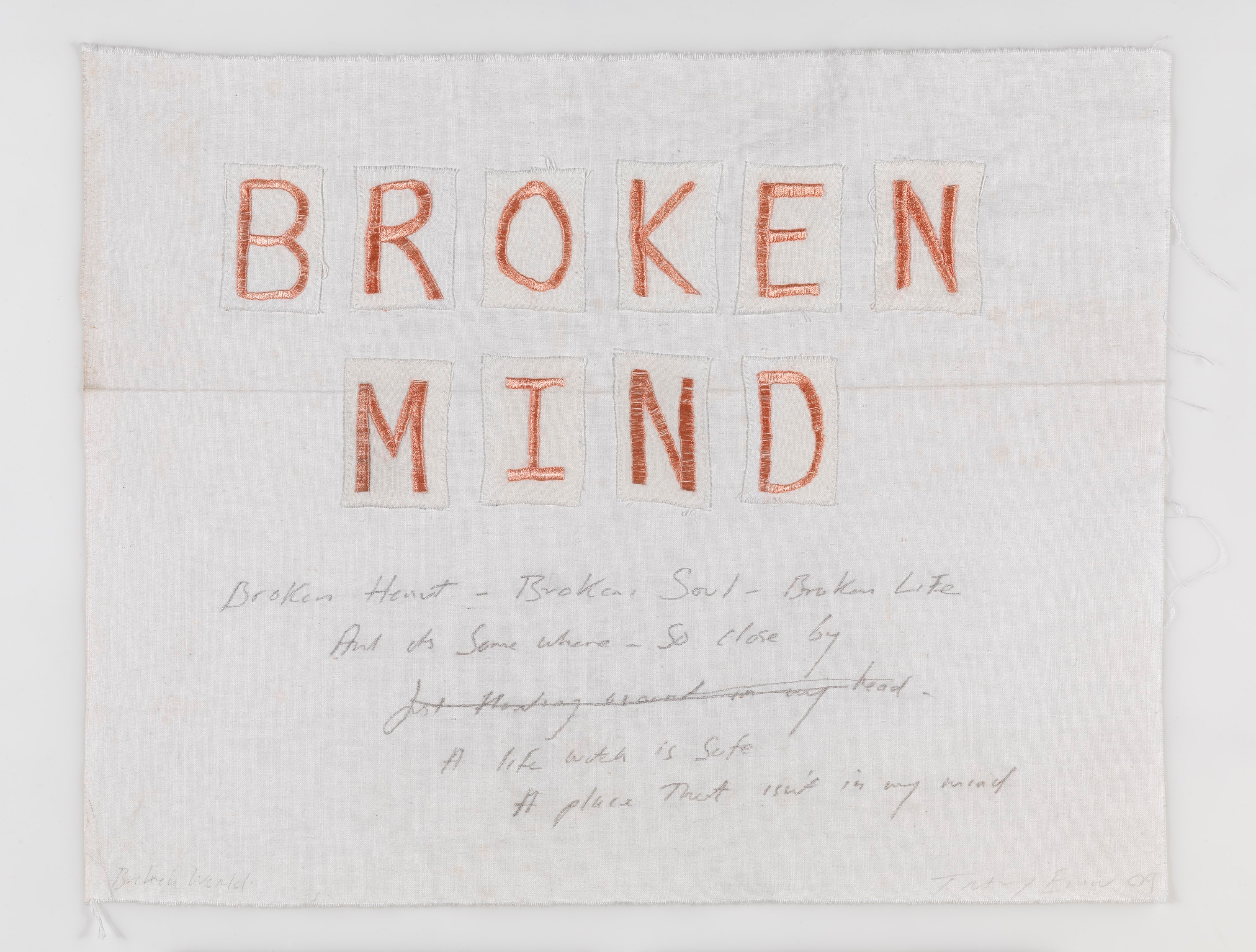 Embroidery by Tracey Emin