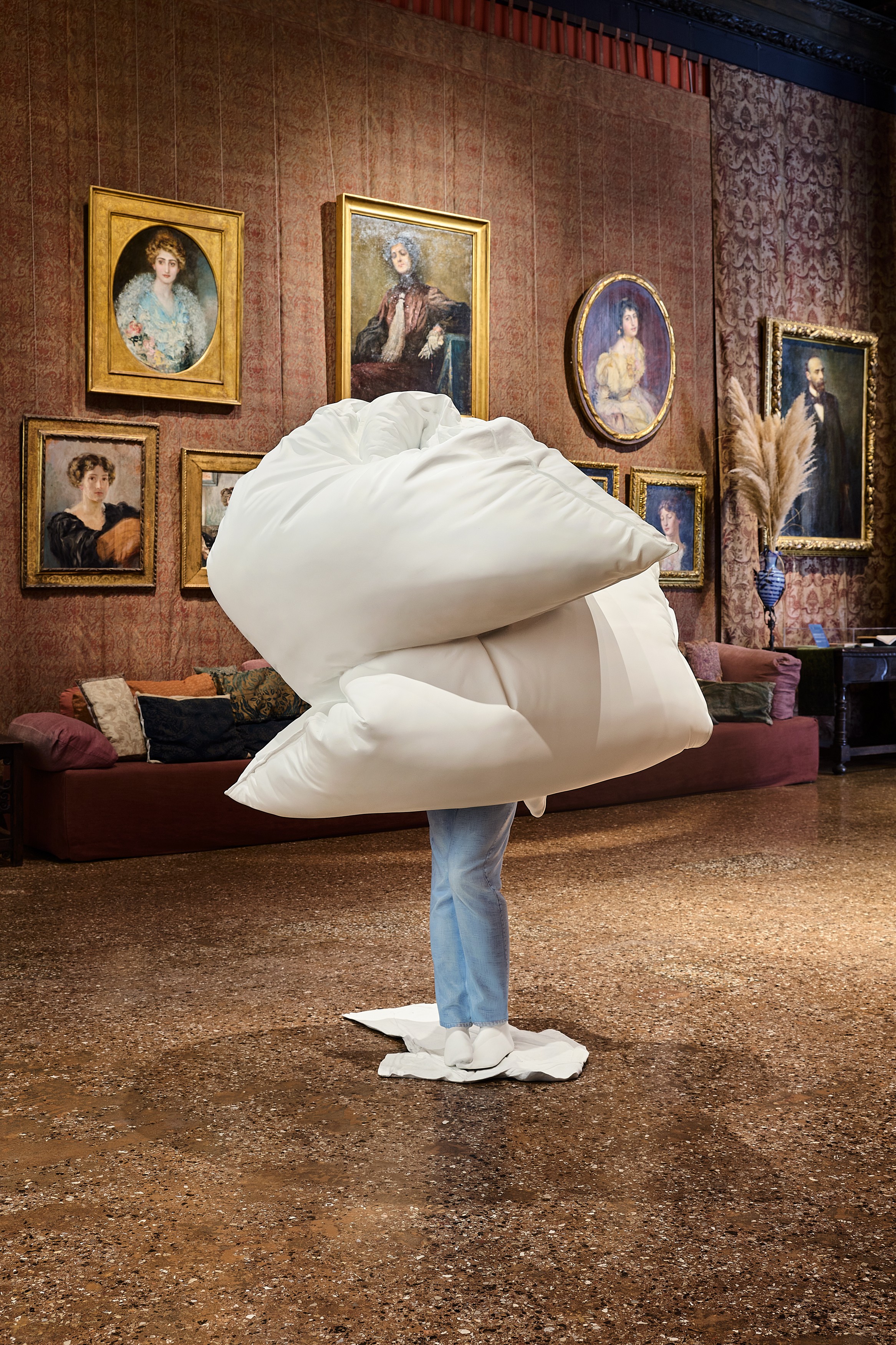 Installation view of Erwin Wurm at Museo Fortuny
