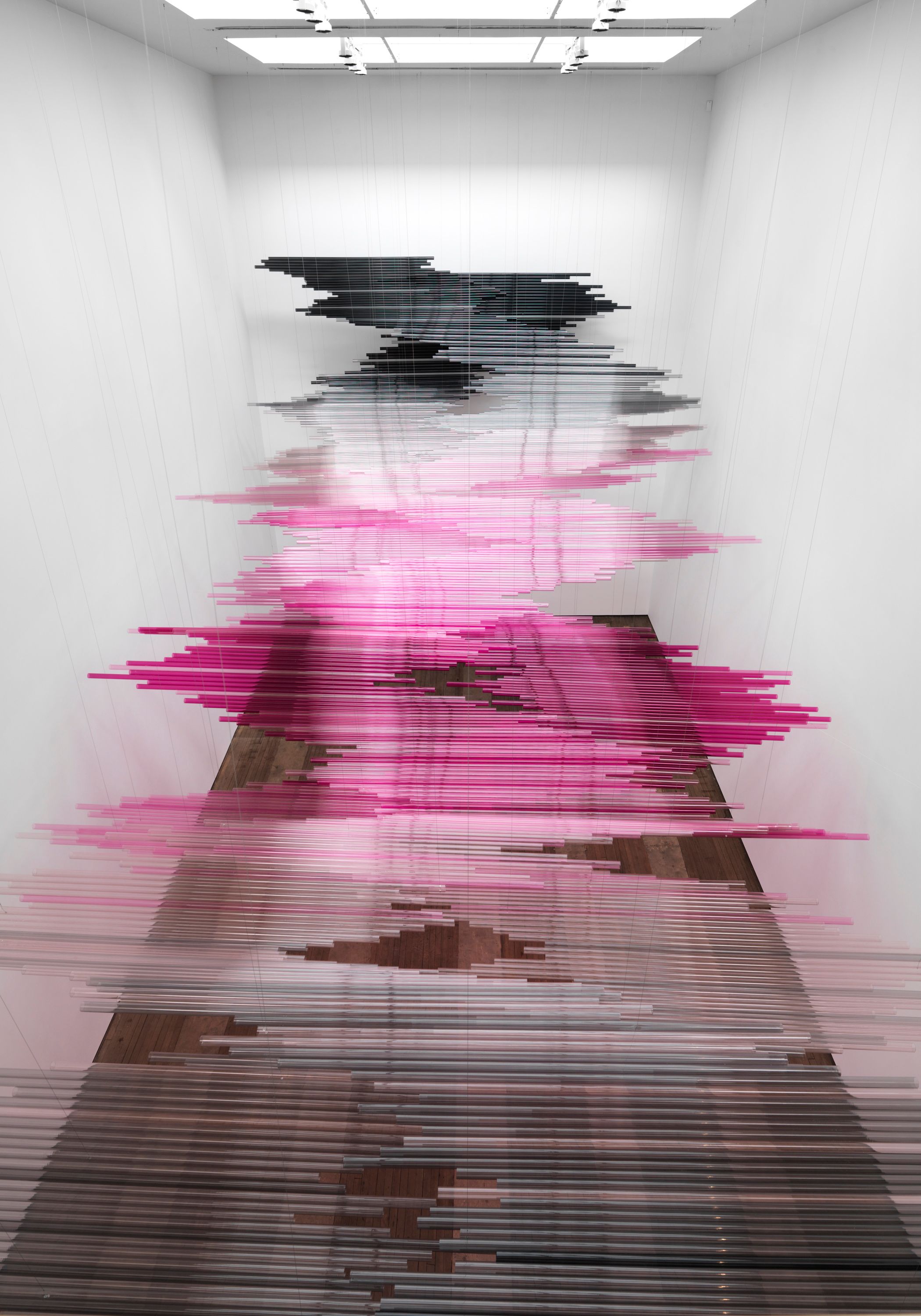 Installation view of Night Writing at Lehmann Maupin New York