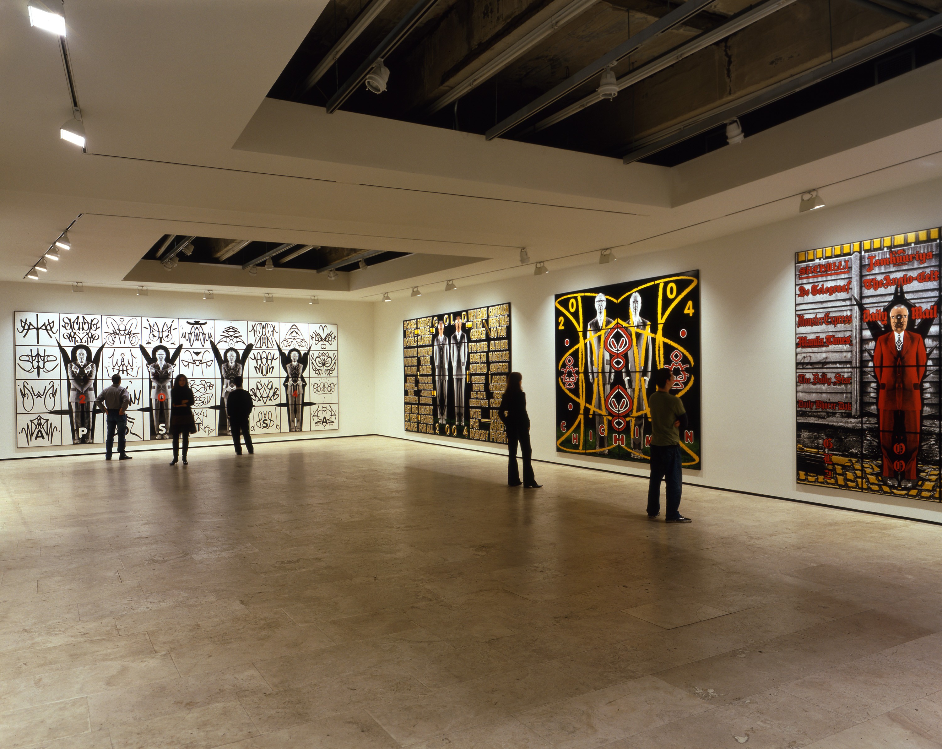 Installation view of Gilbert & George at Lehmann Maupin New York