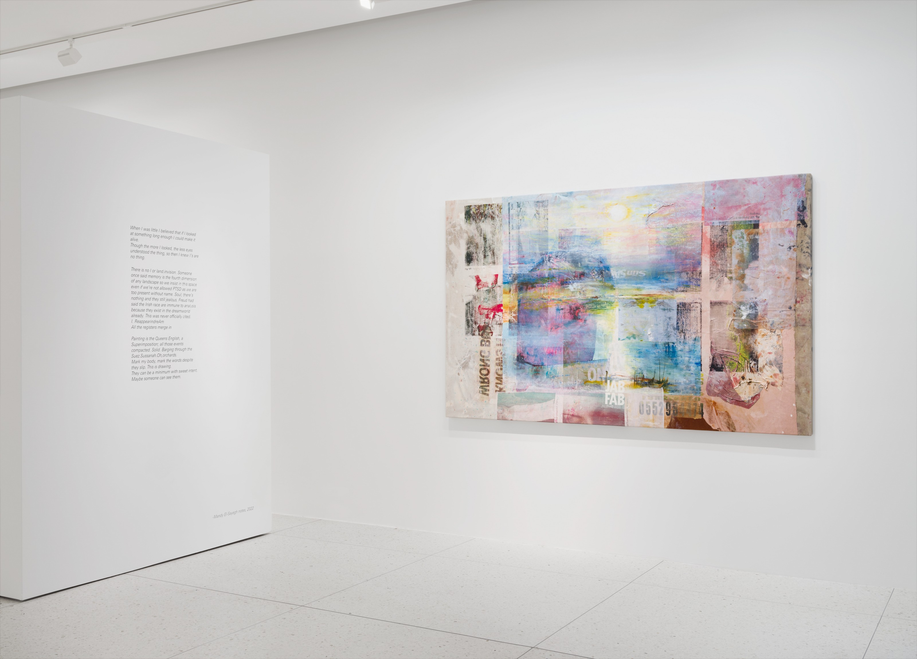 Installation view of Mandy El-Sayegh at Lehmann Maupin Palm Beach