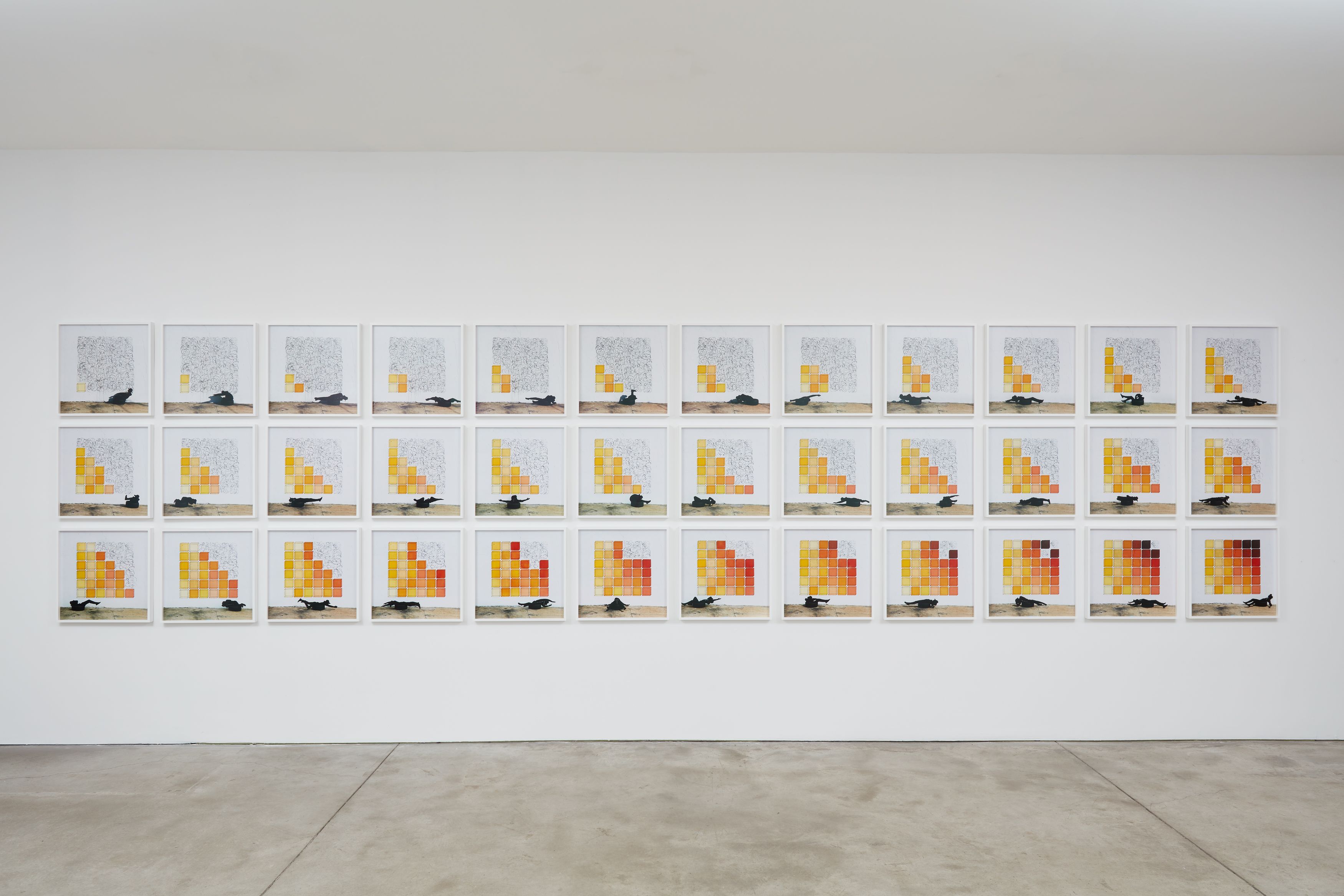 Installation view of Robin Rhode at Lehmann Maupin New York