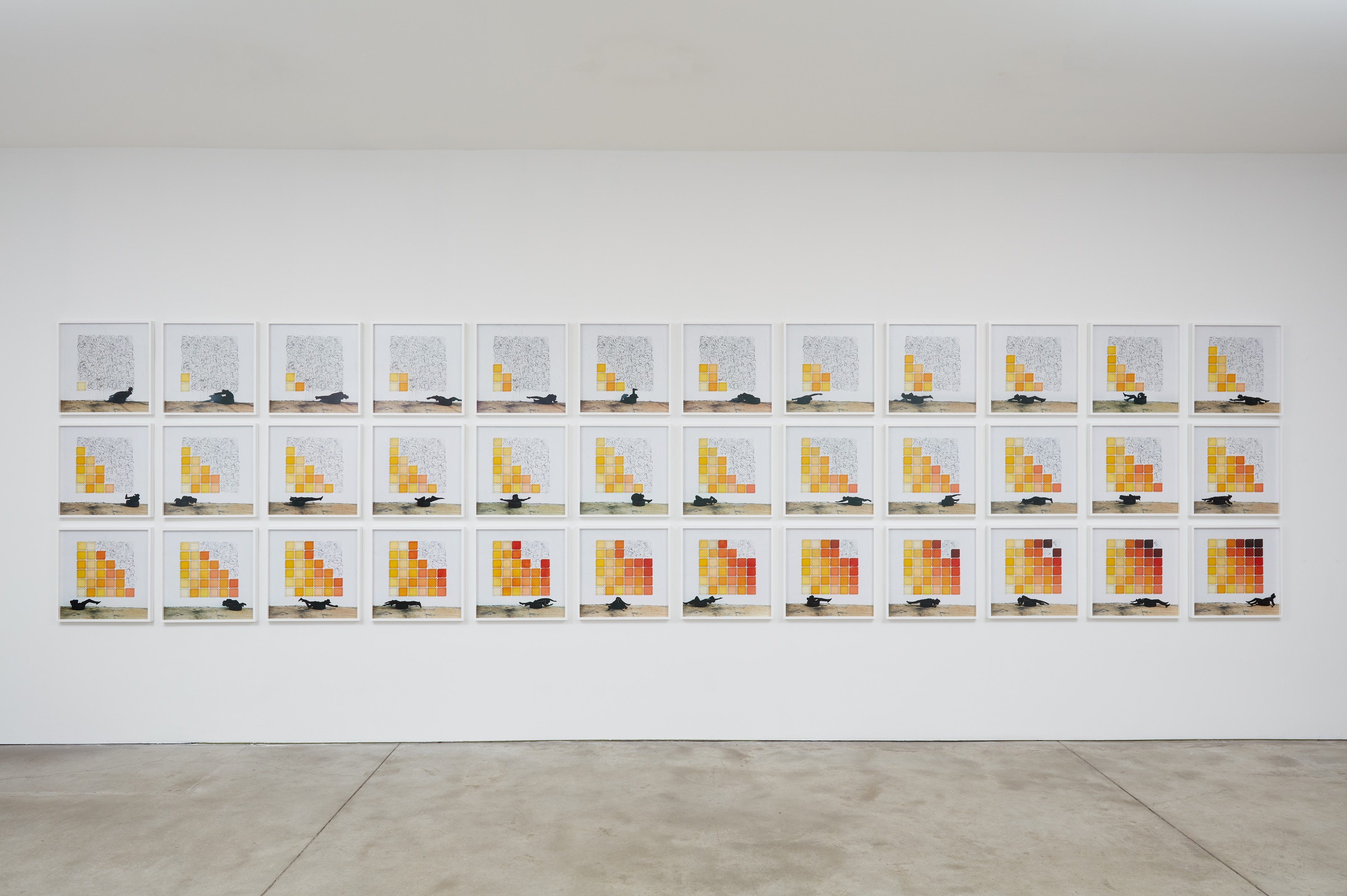 Installation view of Robin Rhode at Lehmann Maupin New York