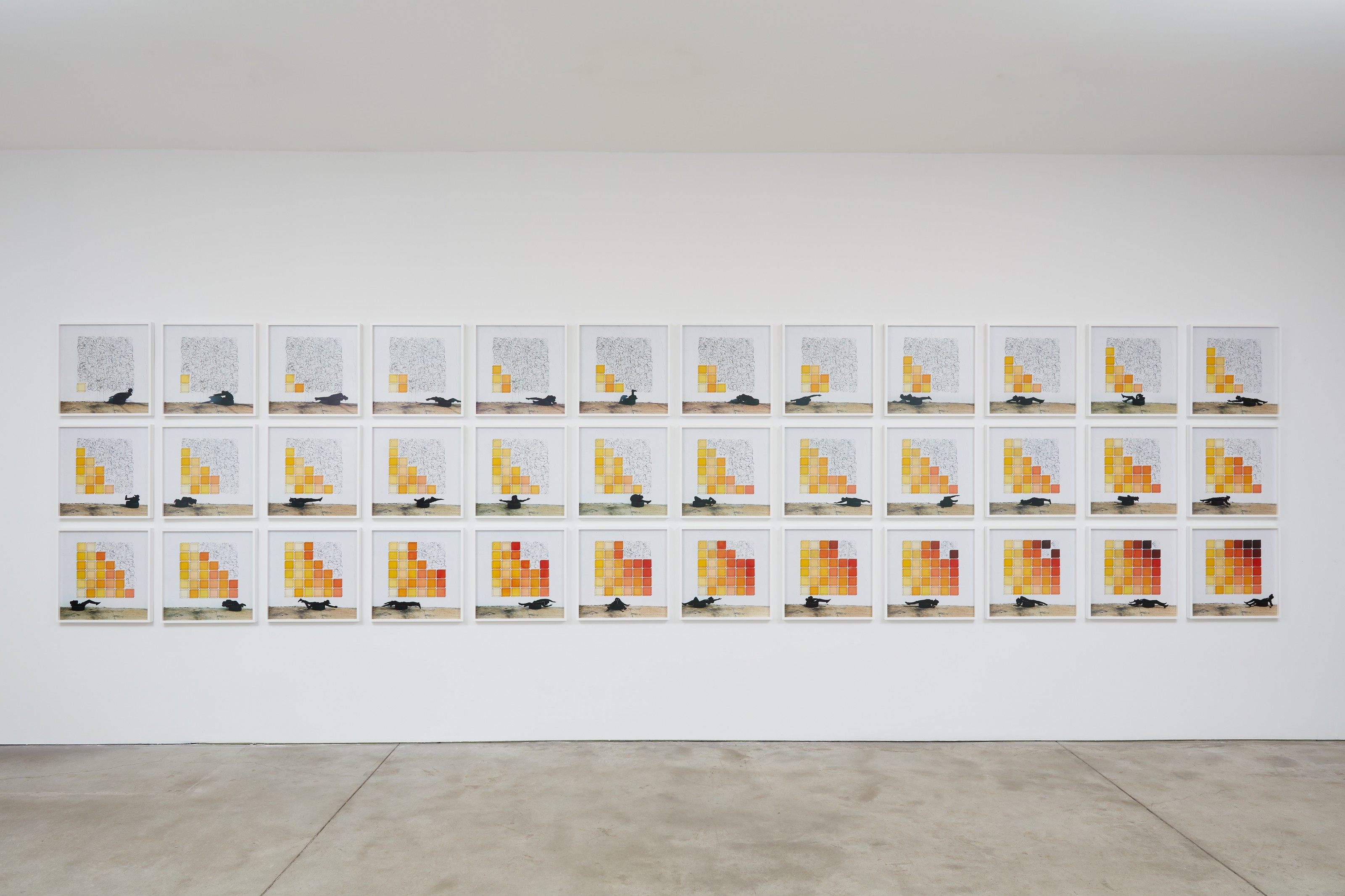 Installation view of Robin Rhode at Lehmann Maupin New York