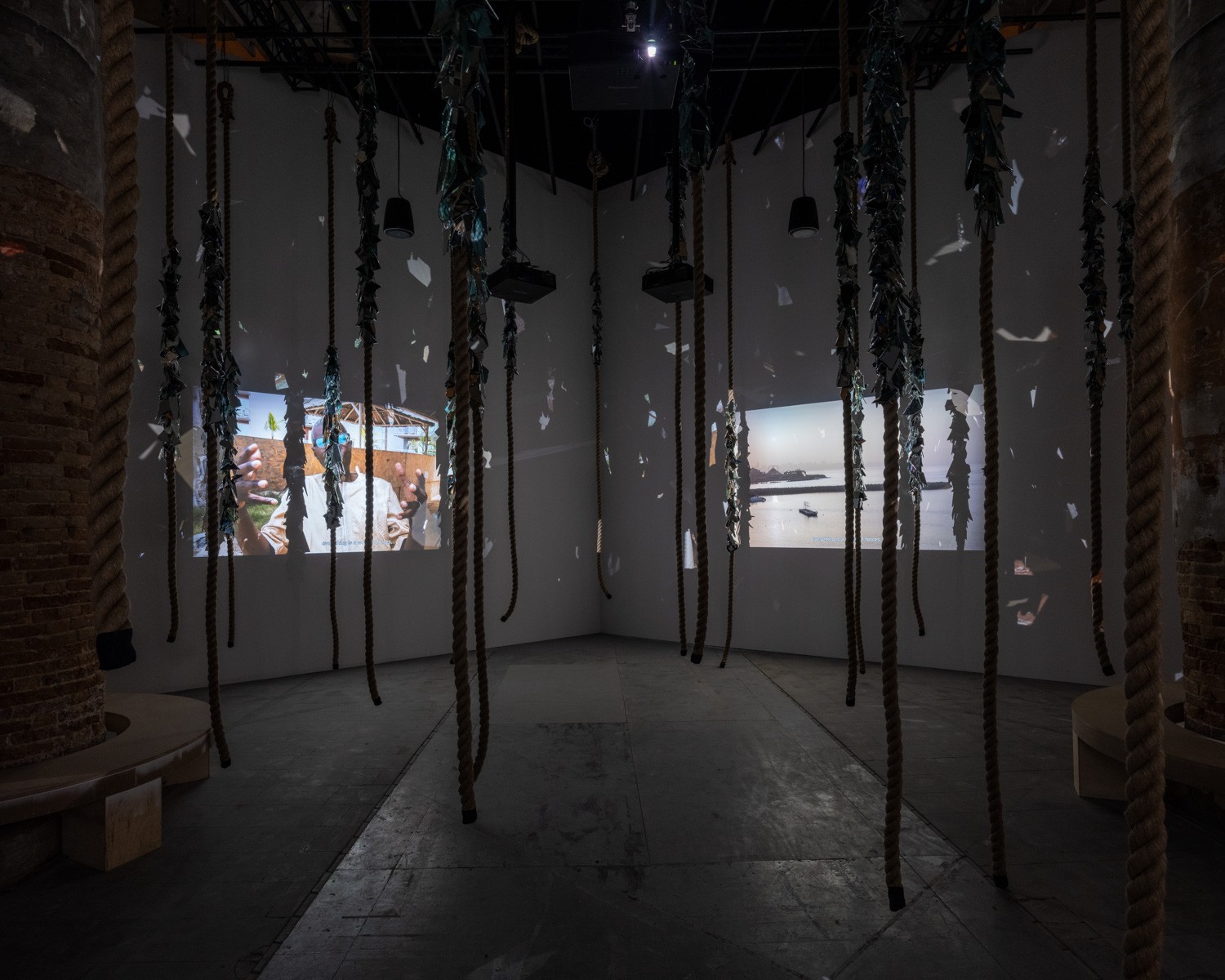 Installation view of Kader Attia