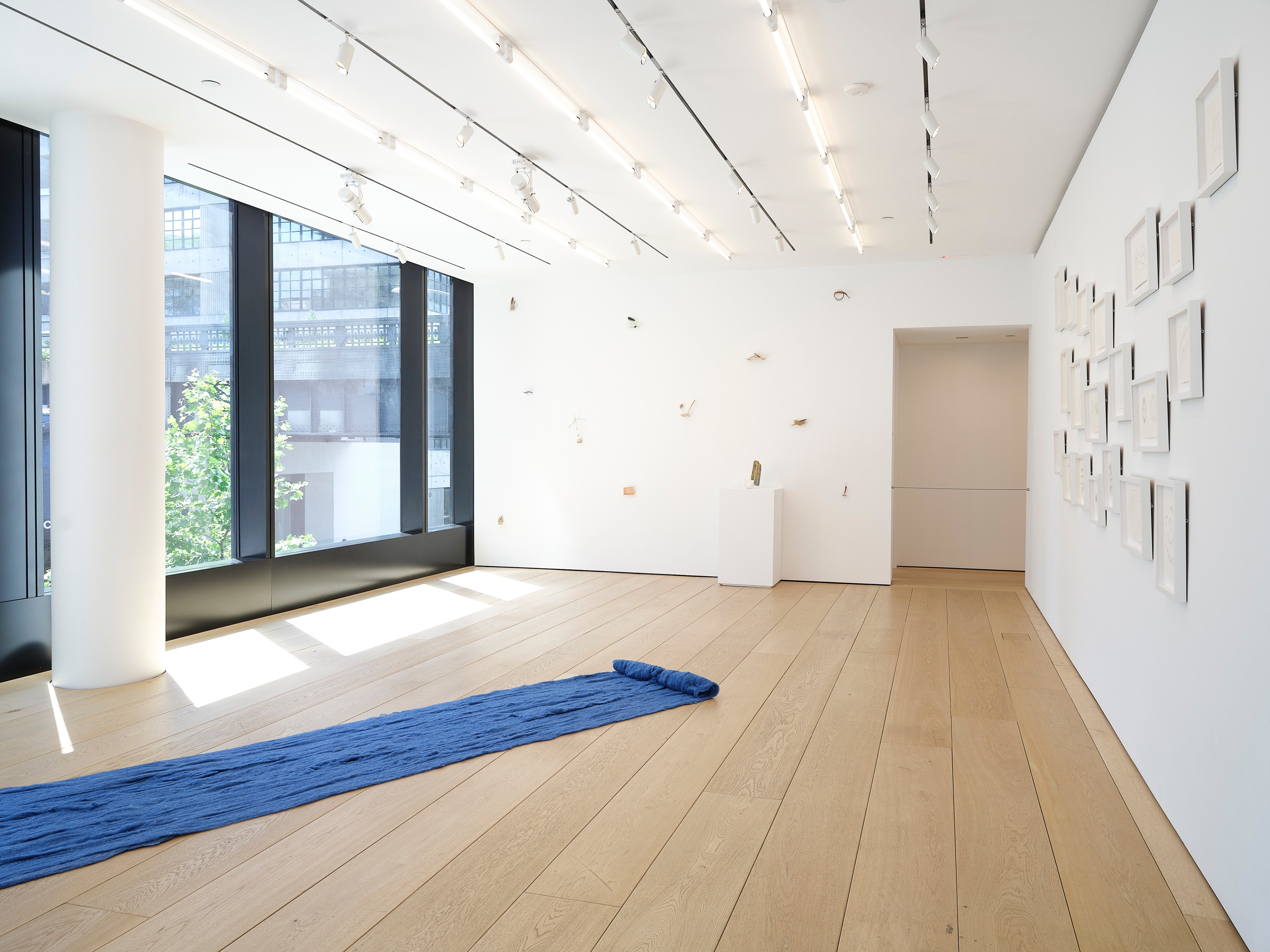 Installation view of Cecilia Vicuña at Lehmann Maupin New York