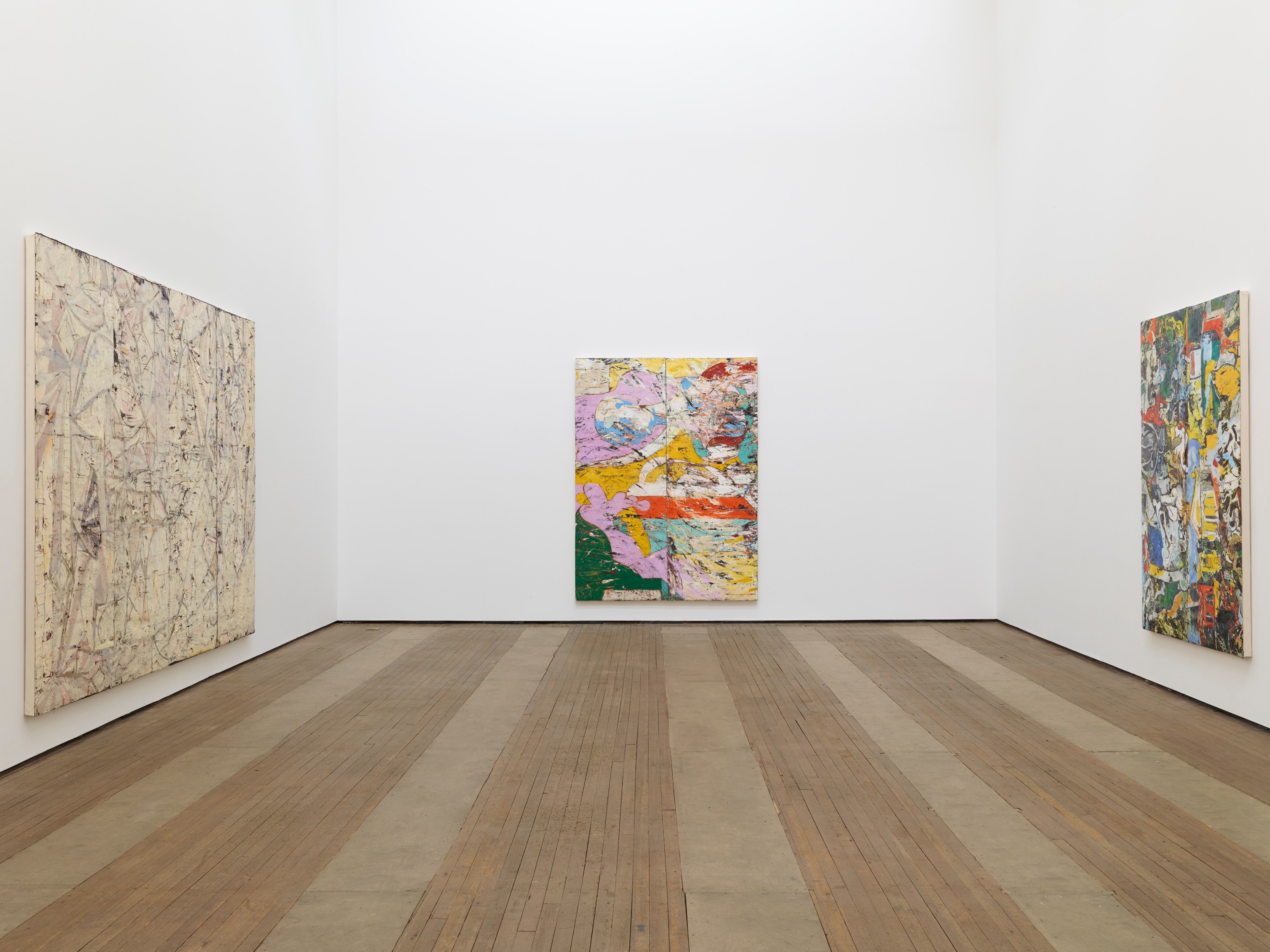 Installation view of New Paintings at Lehmann Maupin New York