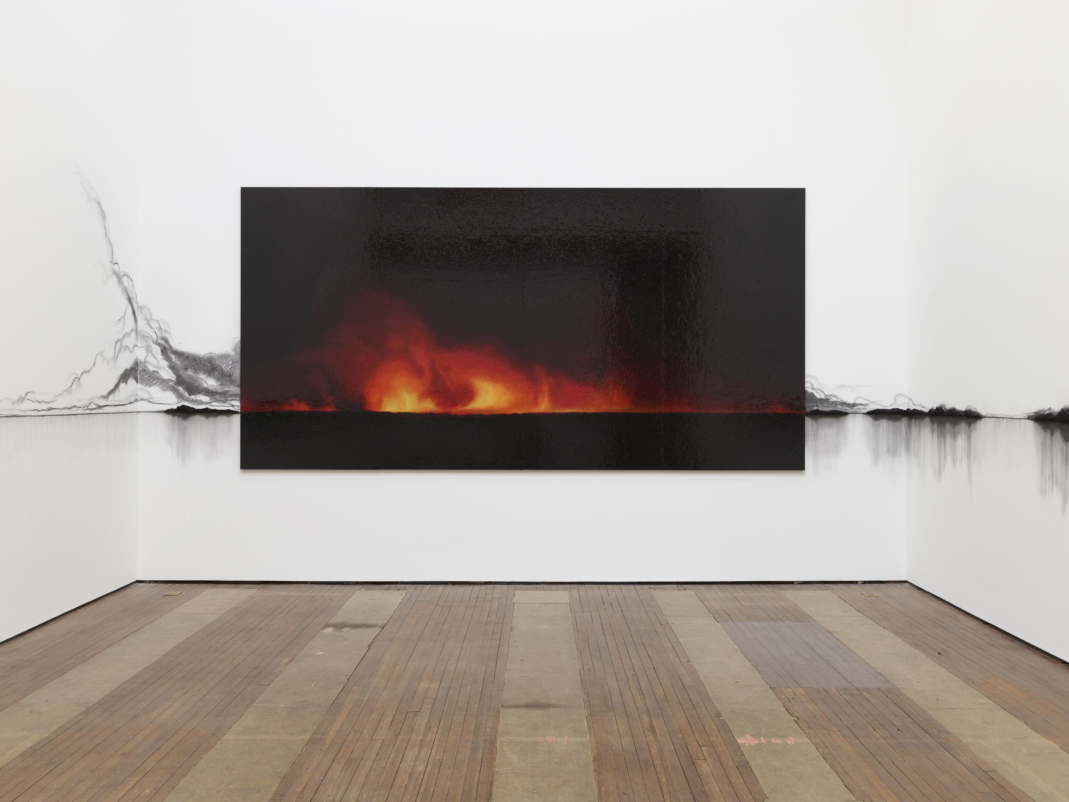 Installation view of Teresita Fernández at Lehmann Maupin New York