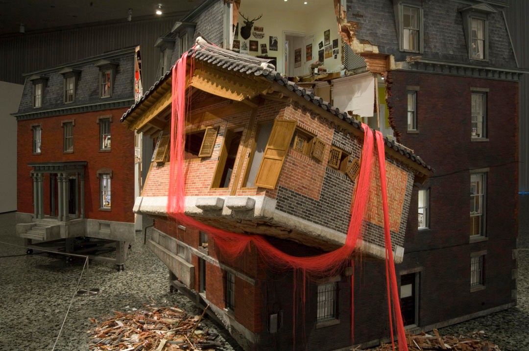 Installation of Do Ho Suh at Museum of Fine Arts