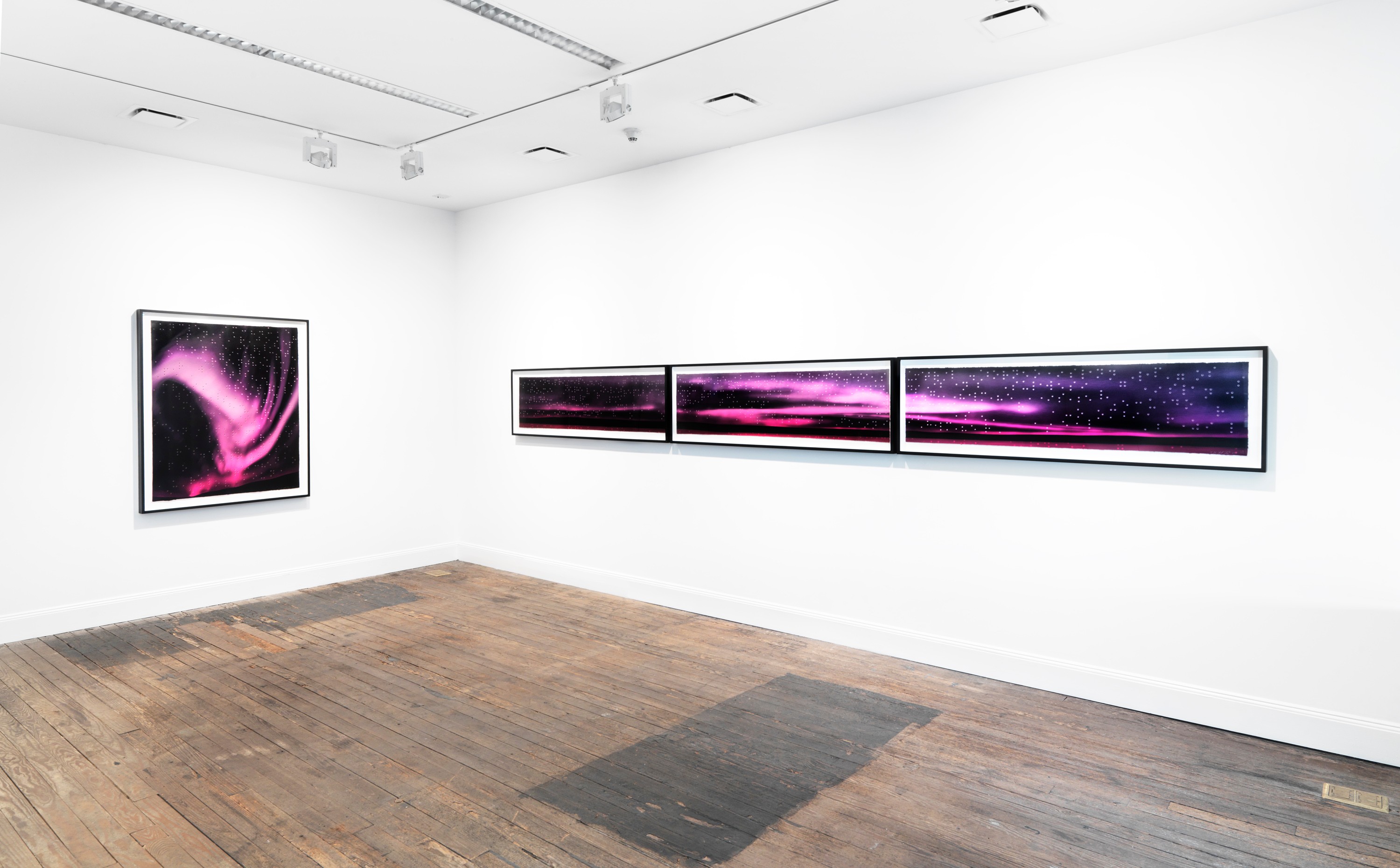 Installation view of Night Writing at Lehmann Maupin New York