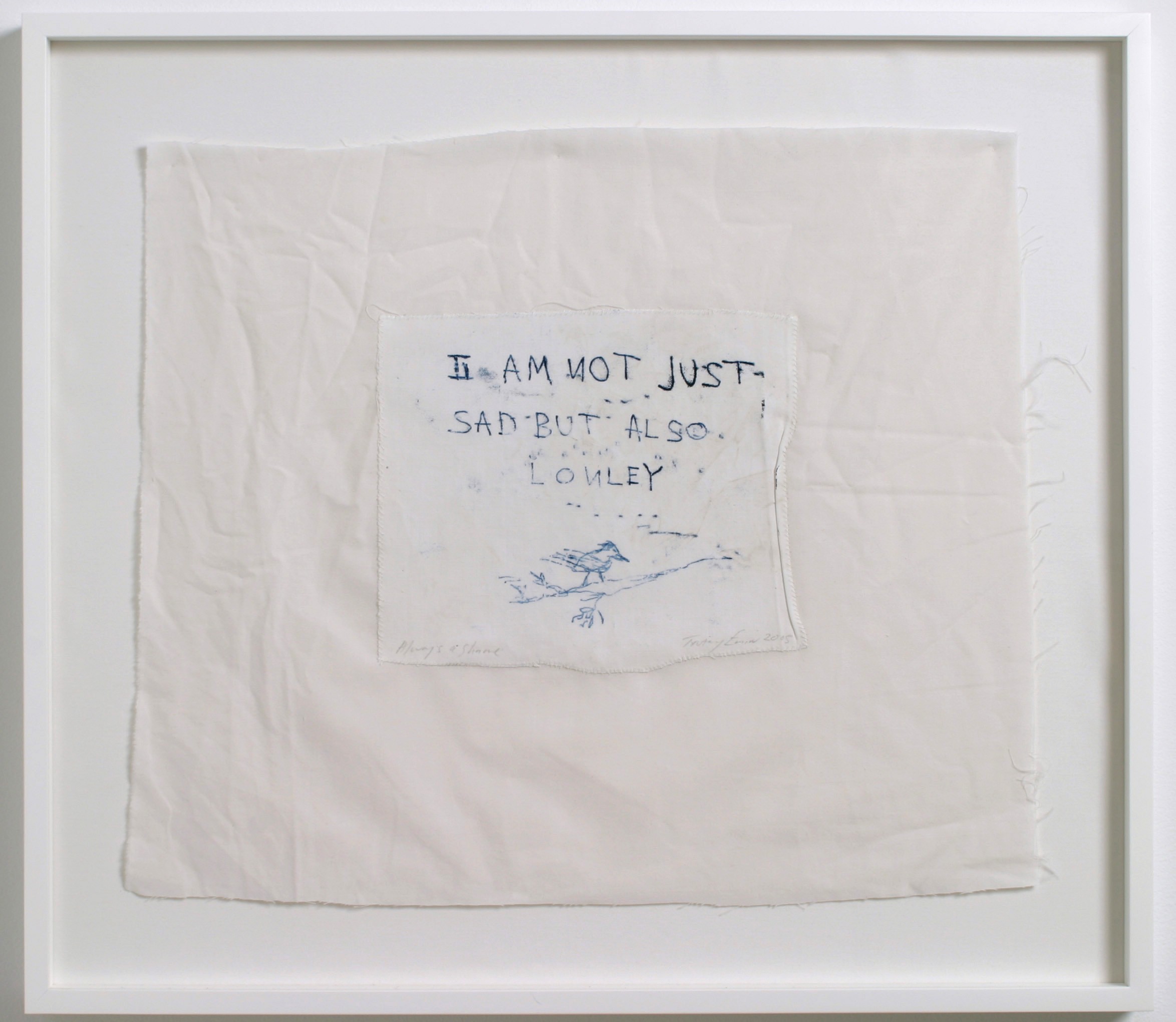 Embroidery by Tracey Emin