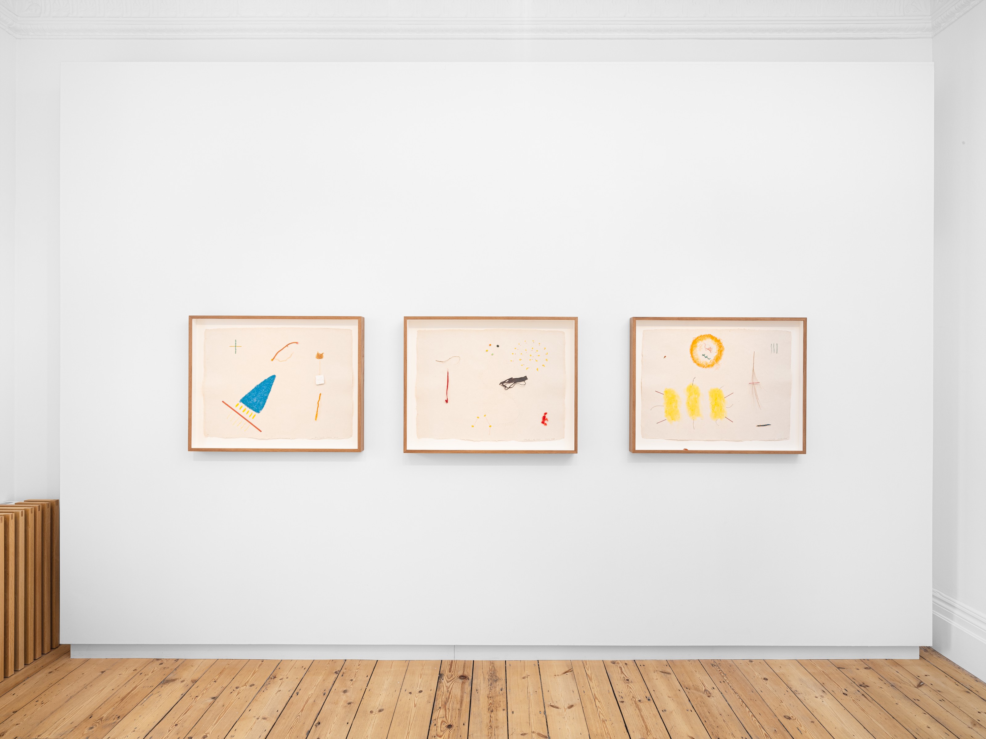 Installation view of Cecilia Vicuña at Lehmann Maupin London