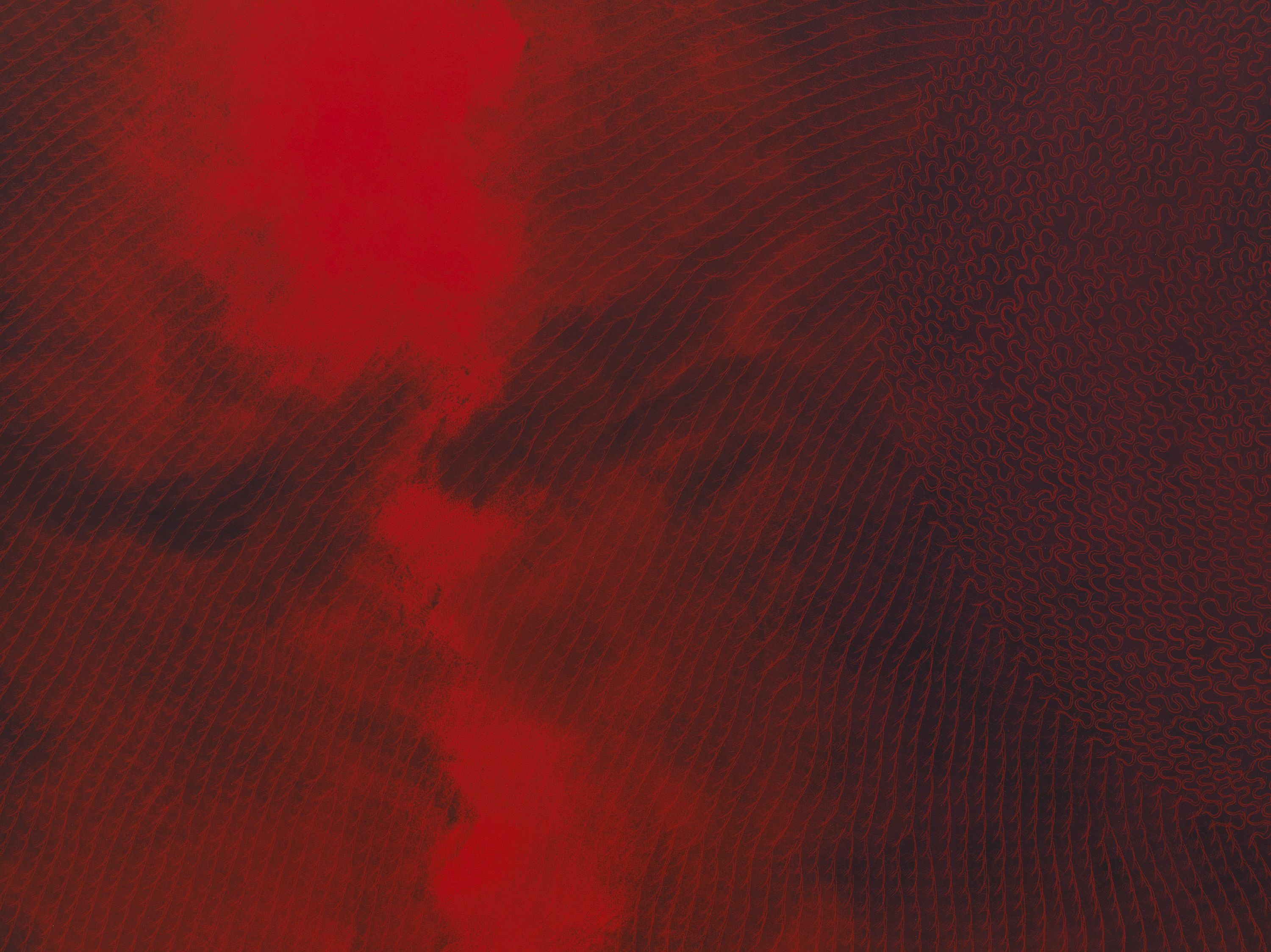 Detail of painting by Shirazeh Houshiary