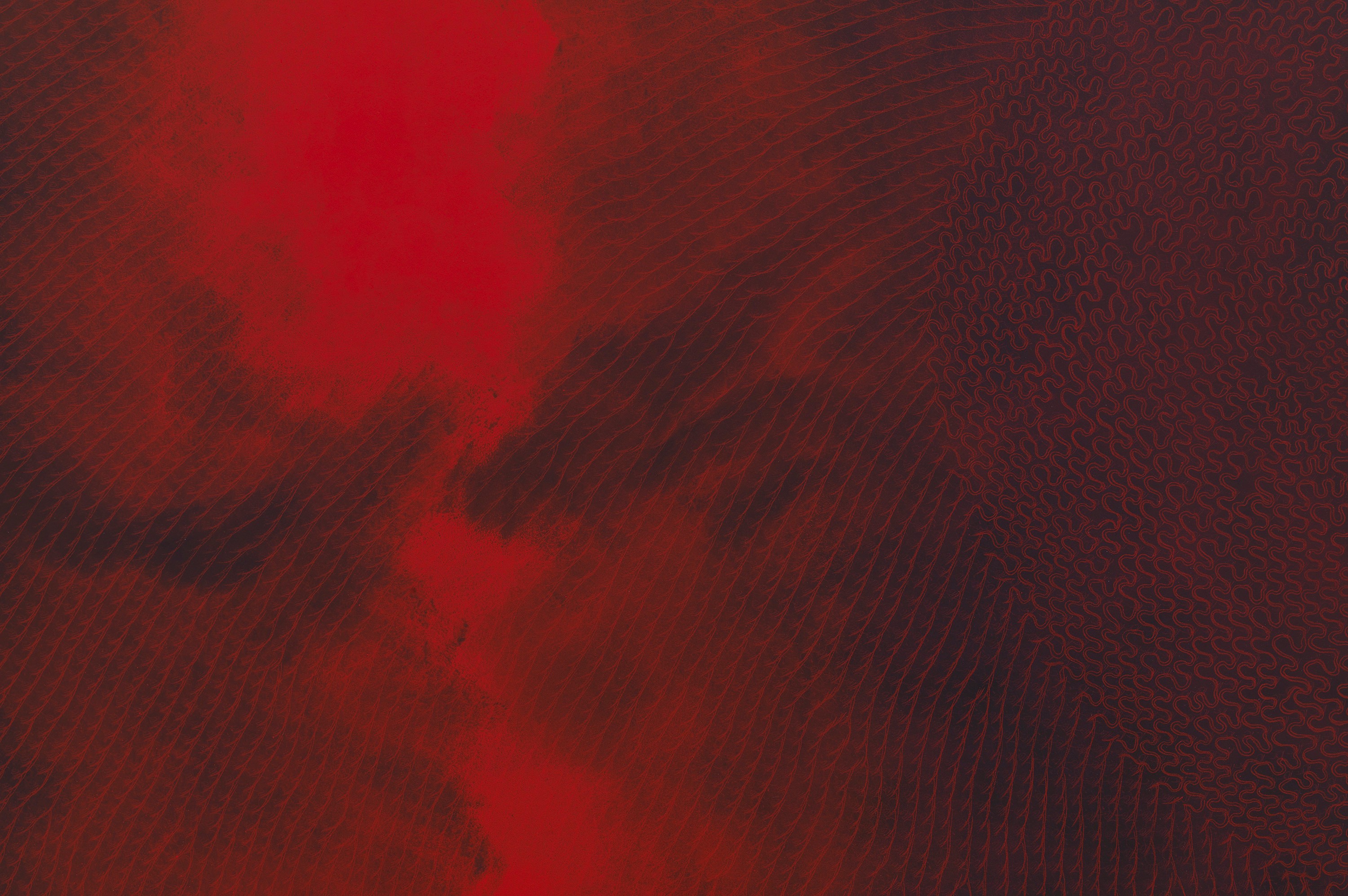 Detail of painting by Shirazeh Houshiary