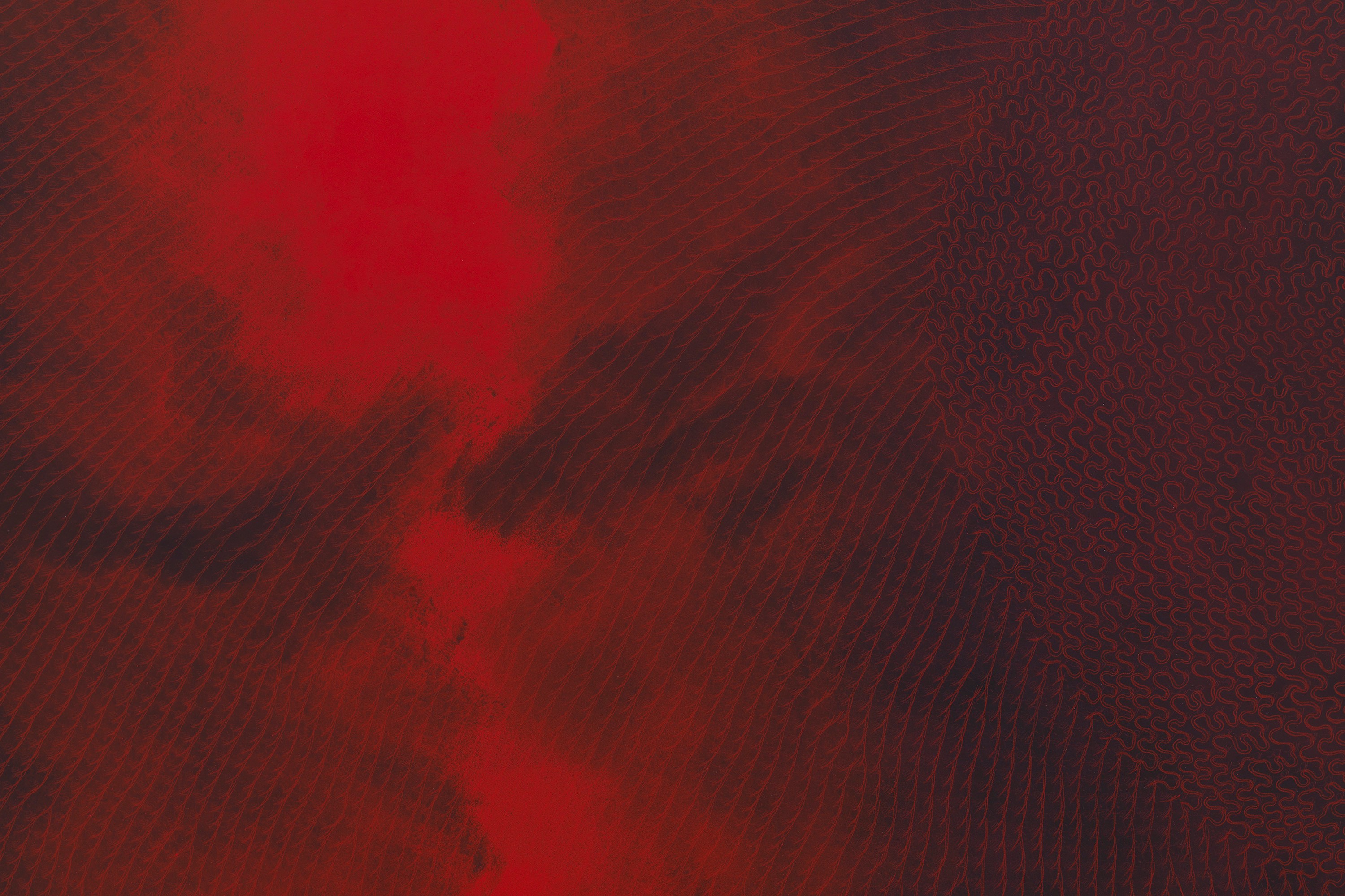 Detail of painting by Shirazeh Houshiary