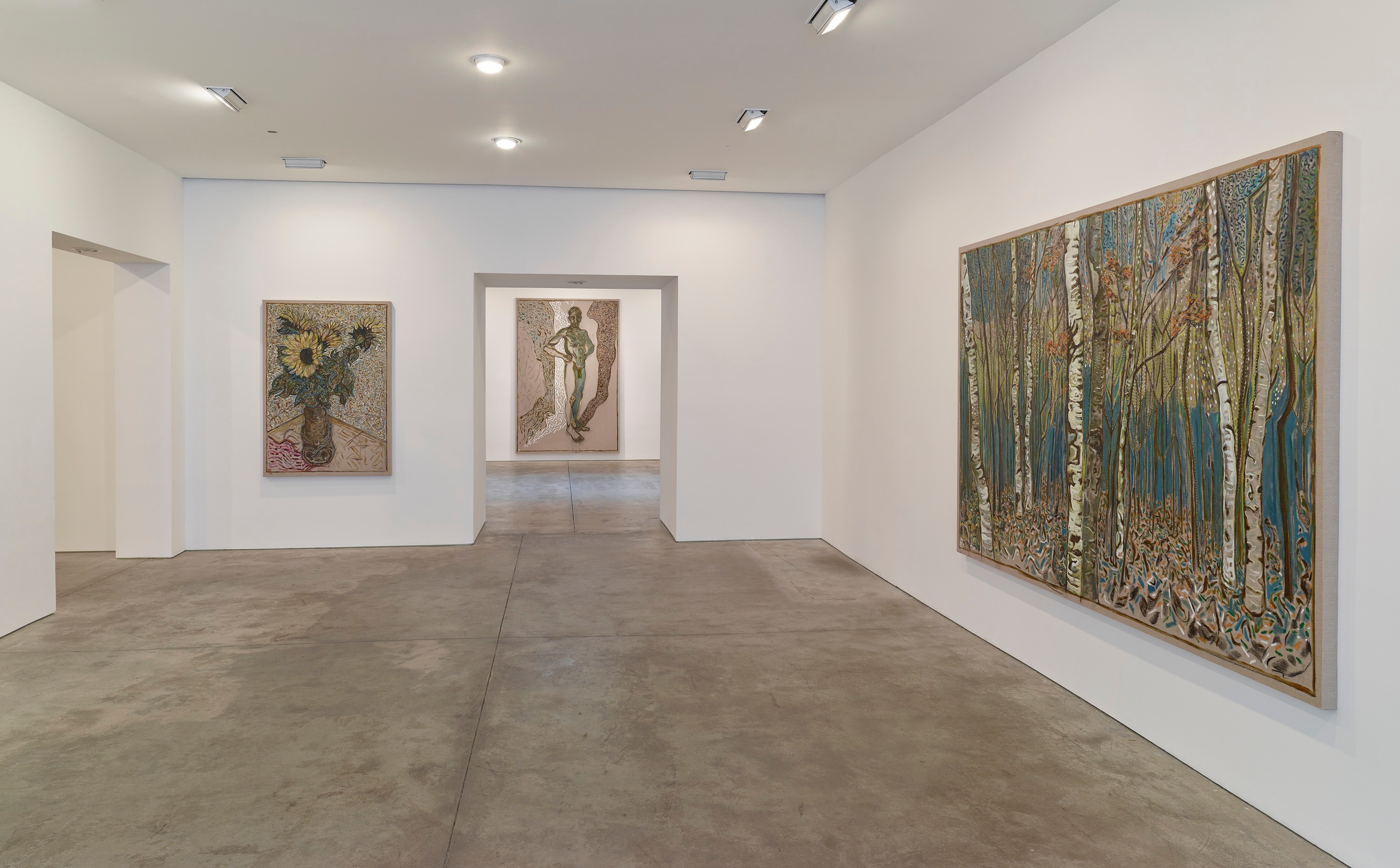 Installation view of Billy Childish at Lehmann Maupin New York