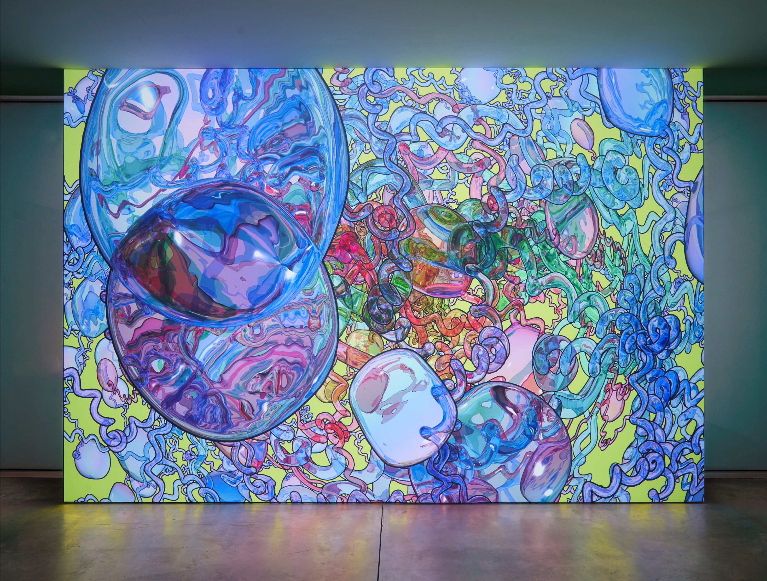 Installation view of Jennifer Steinkamp at Lehmann Maupin New York