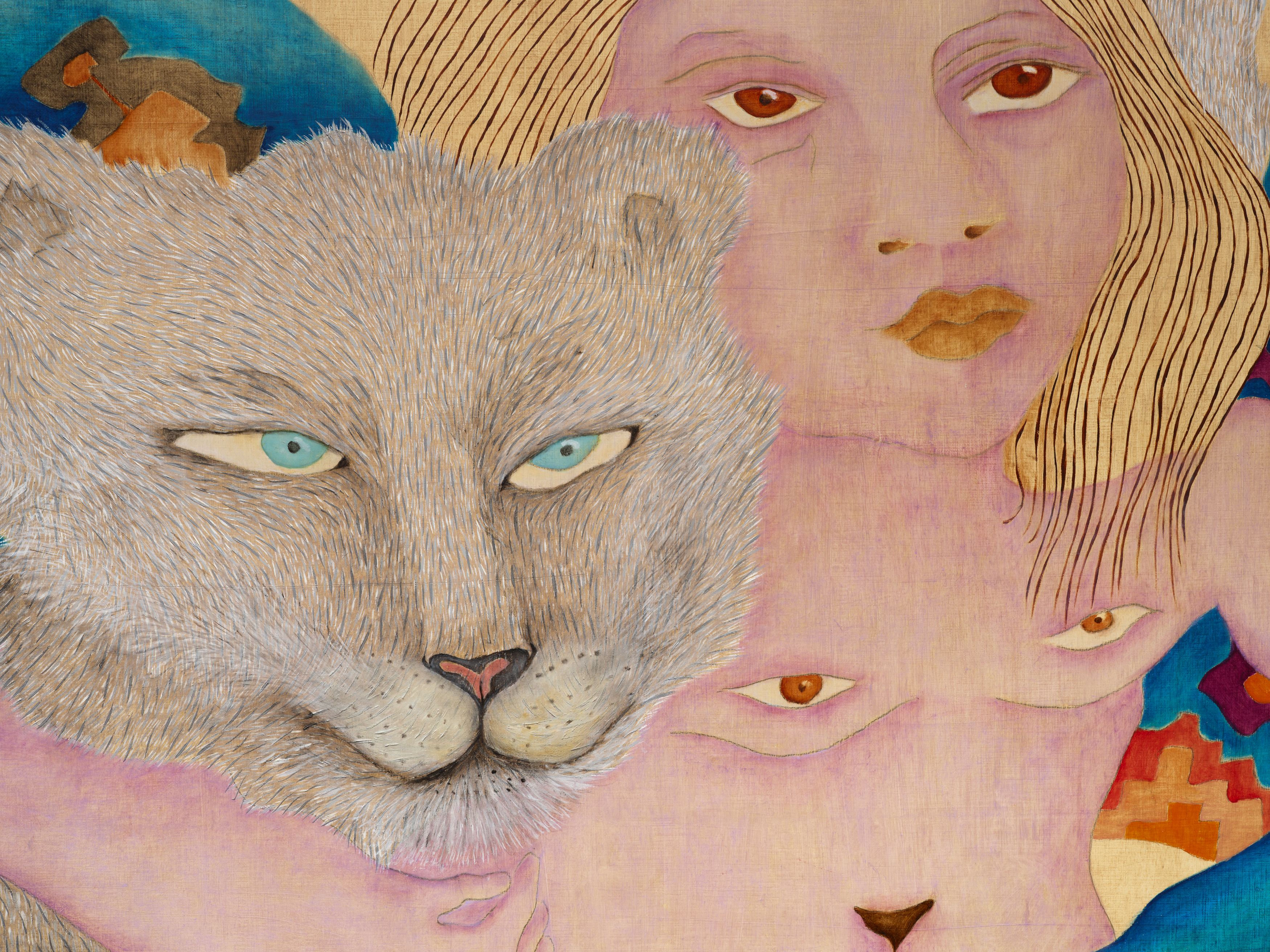 Detail of painting by Cecilia Vicuña
