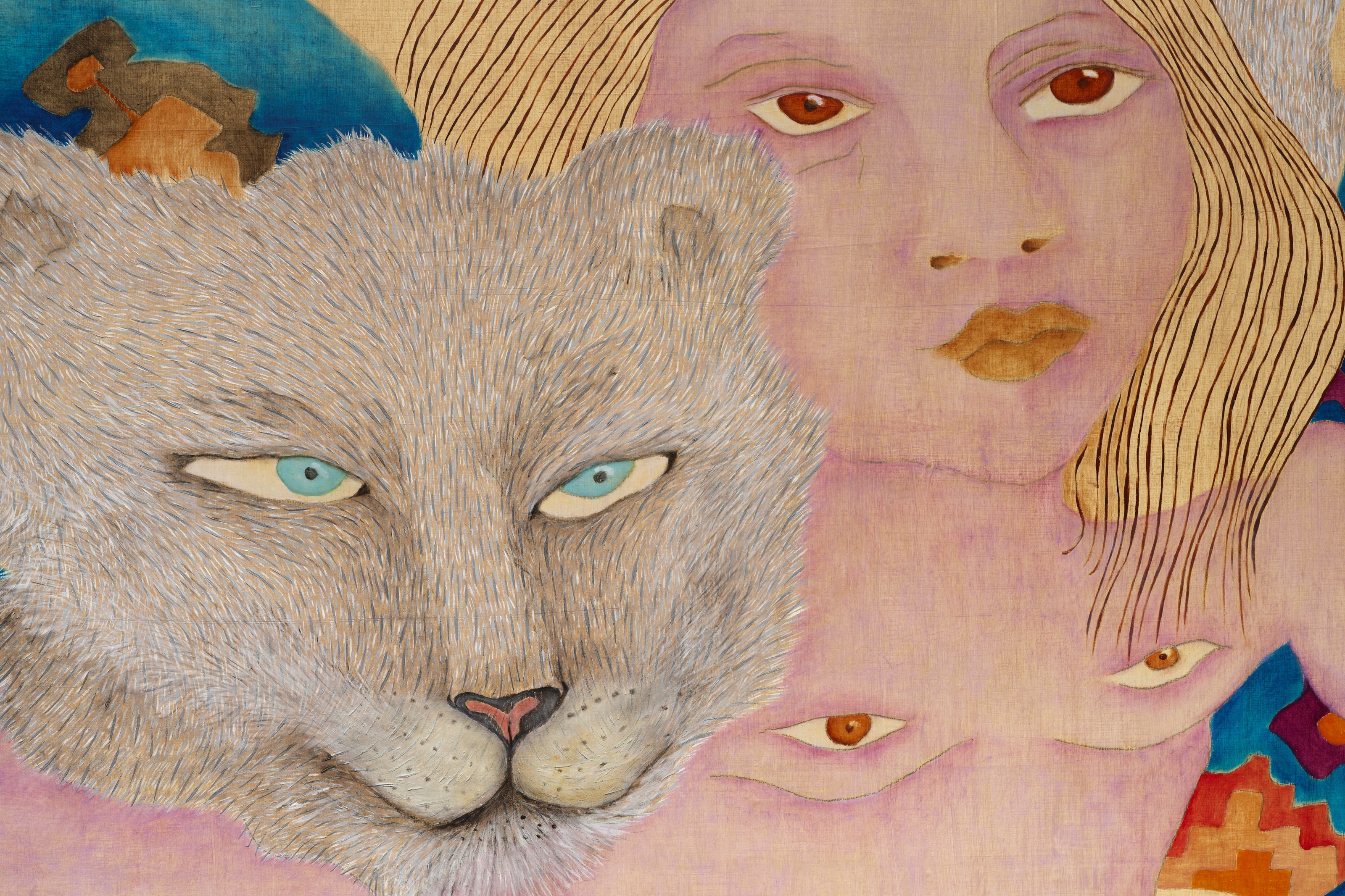 Detail of painting by Cecilia Vicuña
