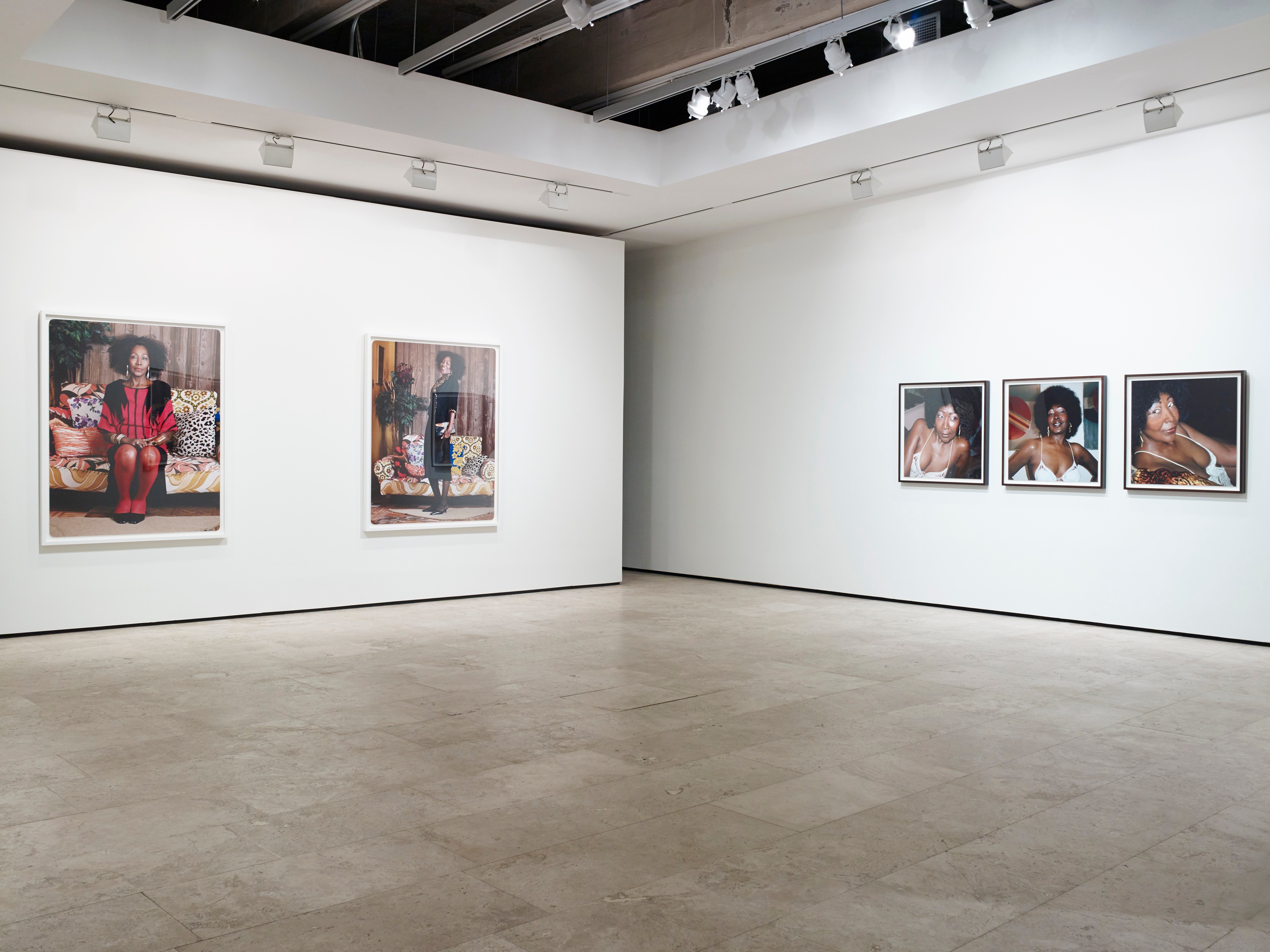 Installation view of How to Organize a Room Around a Striking Piece of Art at Lehmann Maupin New York