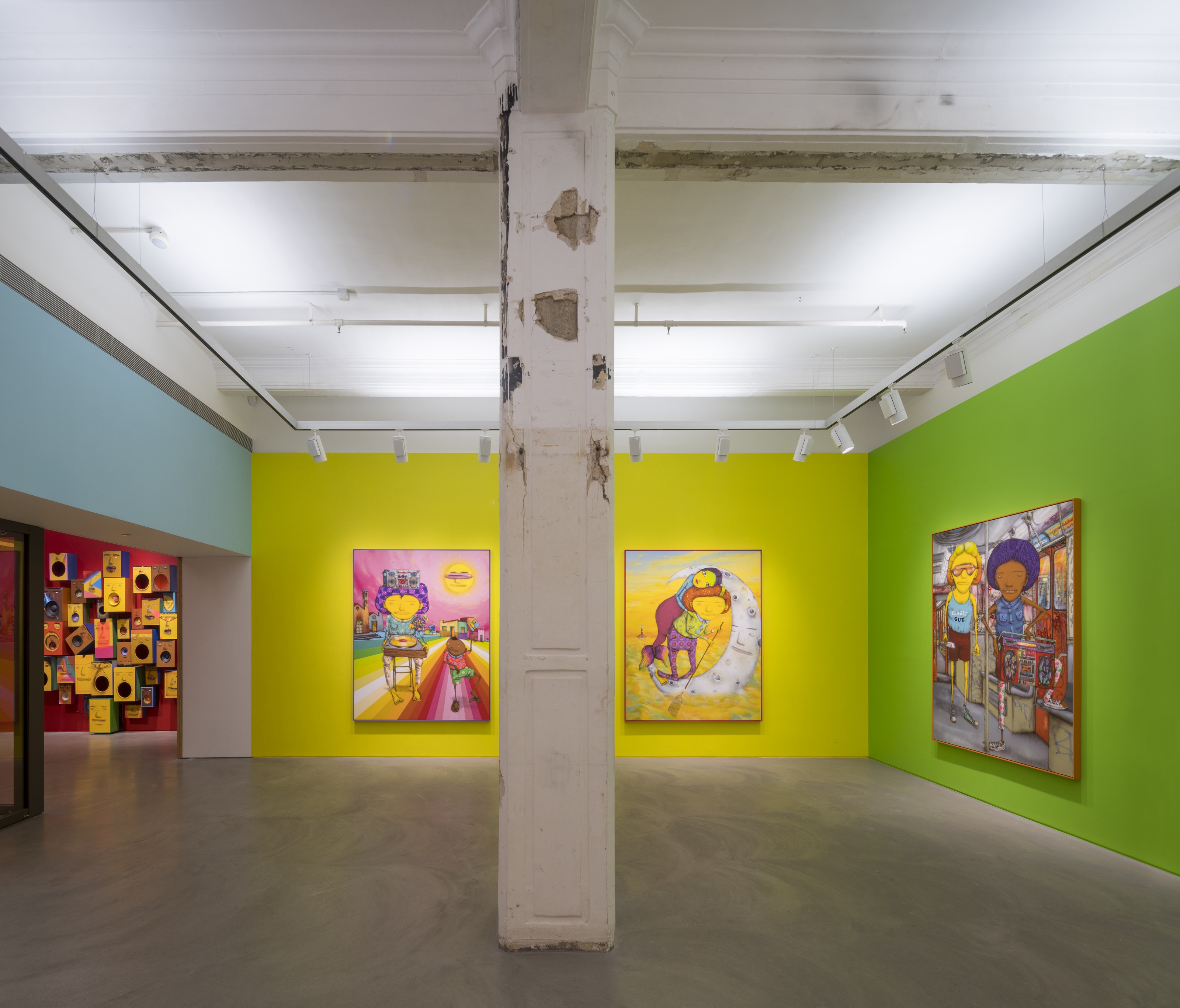 Installation view of OSGEMEOS at Lehmann Maupin Hong Kong