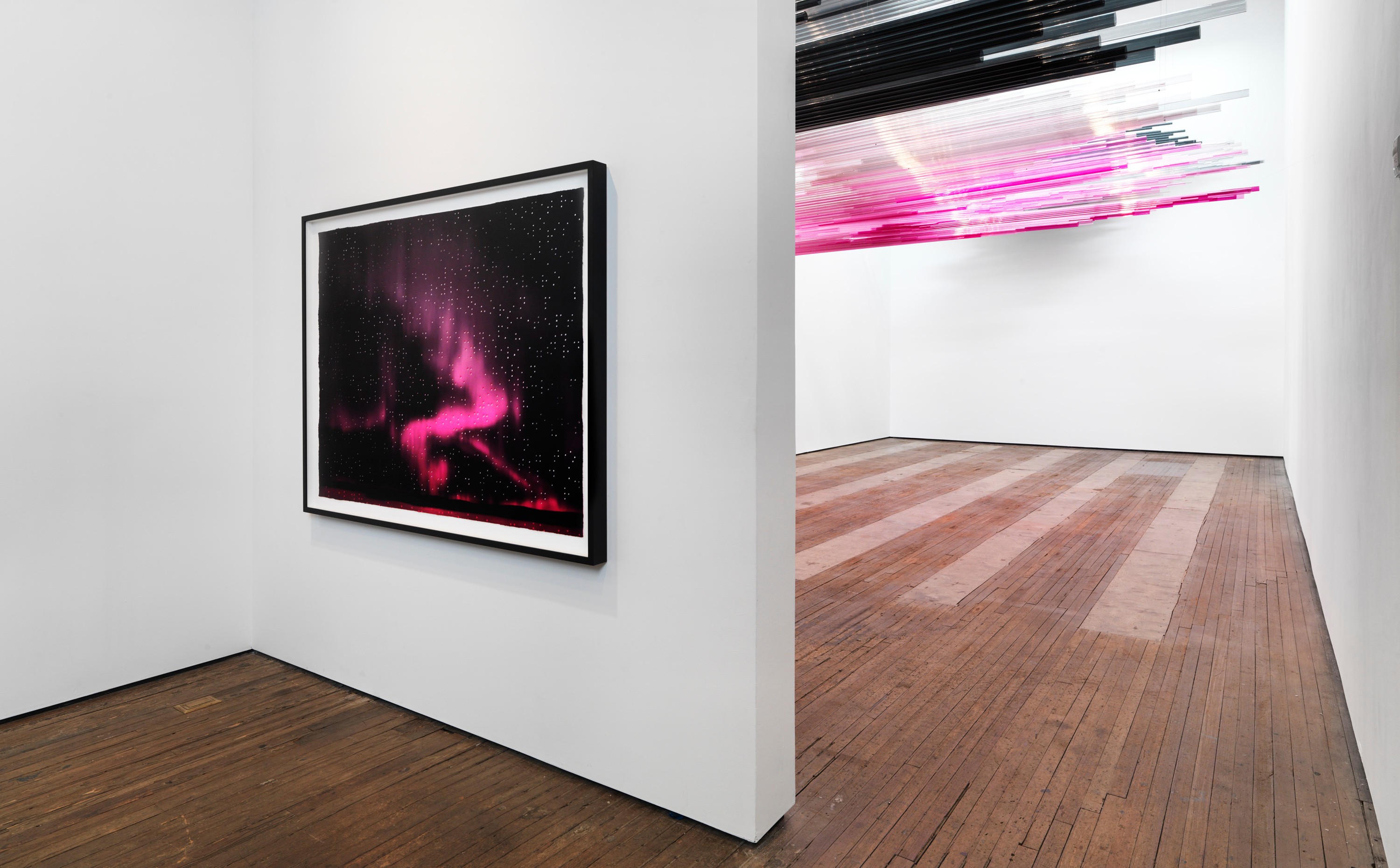 Installation view of Night Writing at Lehmann Maupin New York