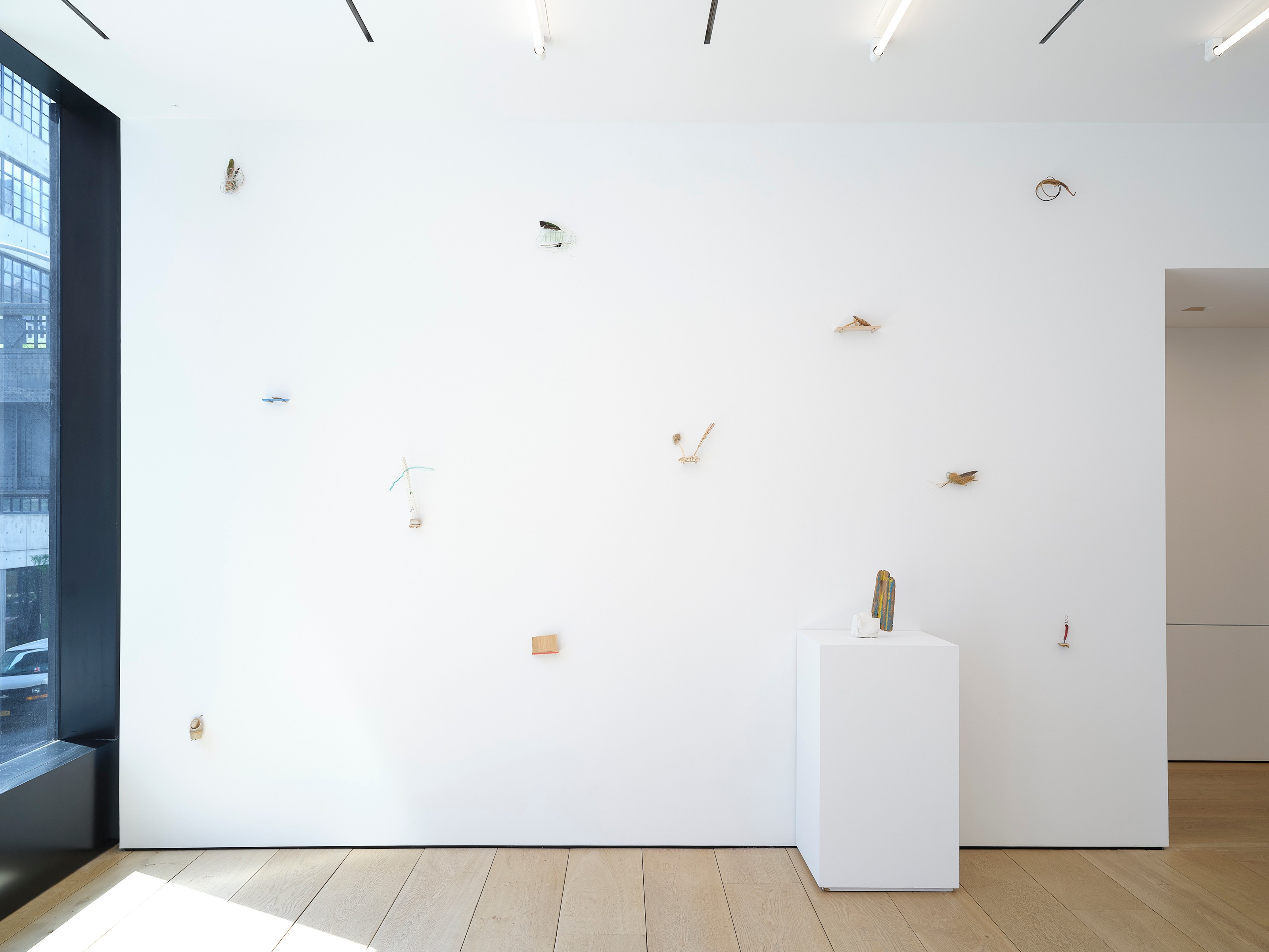 Installation view of Cecilia Vicuña at Lehmann Maupin New York