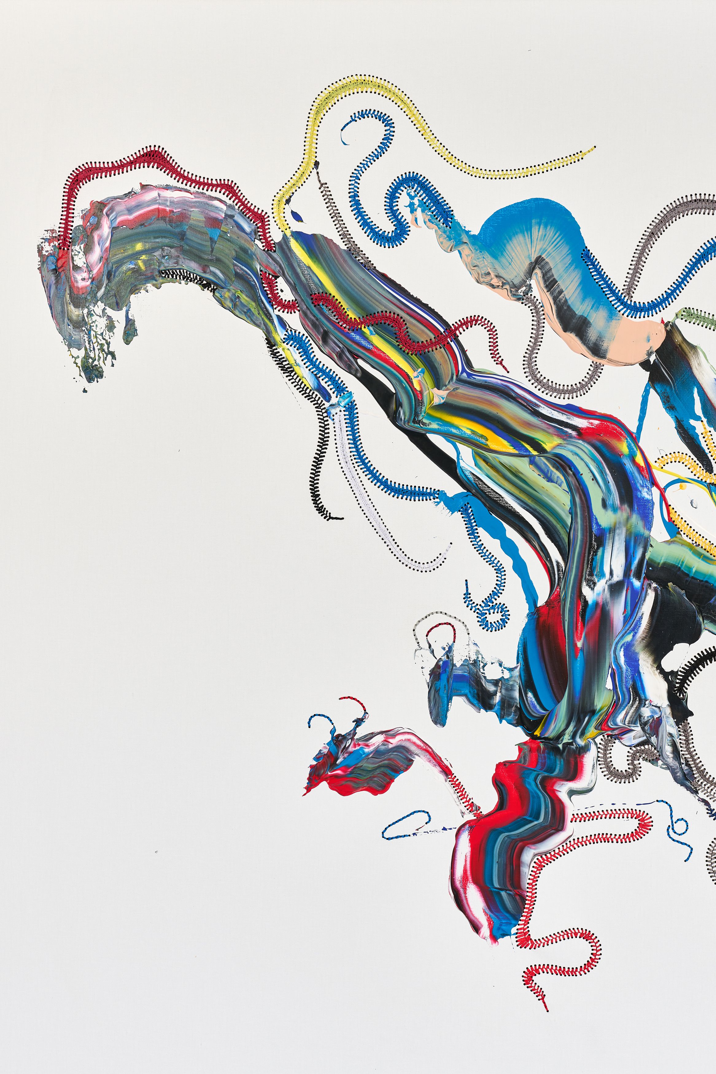 Detail of painting by Nicholas Hlobo