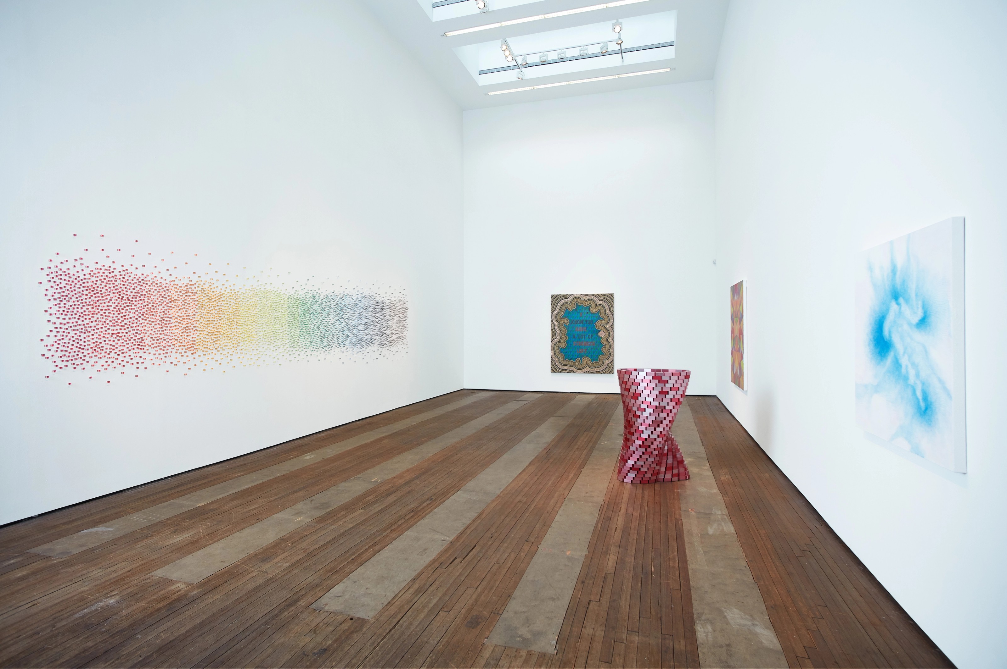 Installation view of From a whisper to a scream at Lehmann Maupin New York