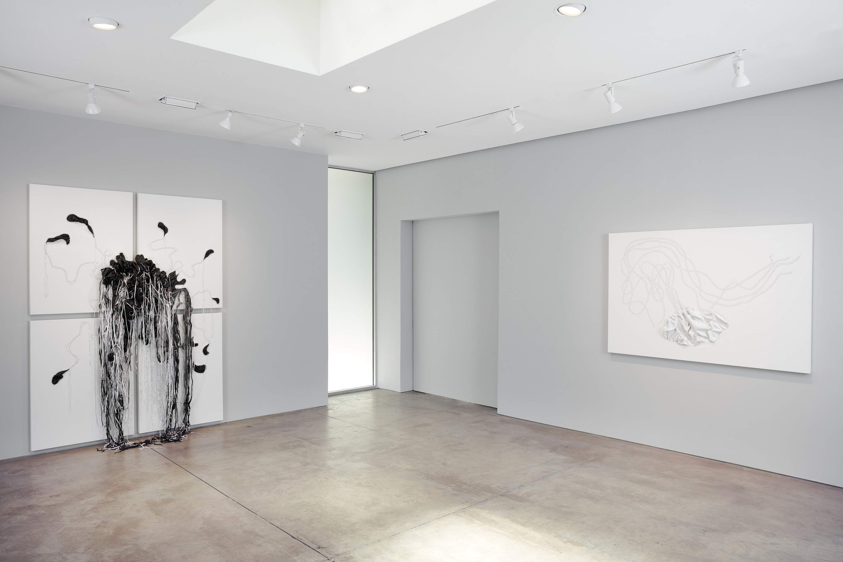 Installation view of Nicholas Hlobo at Lehmann Maupin New York