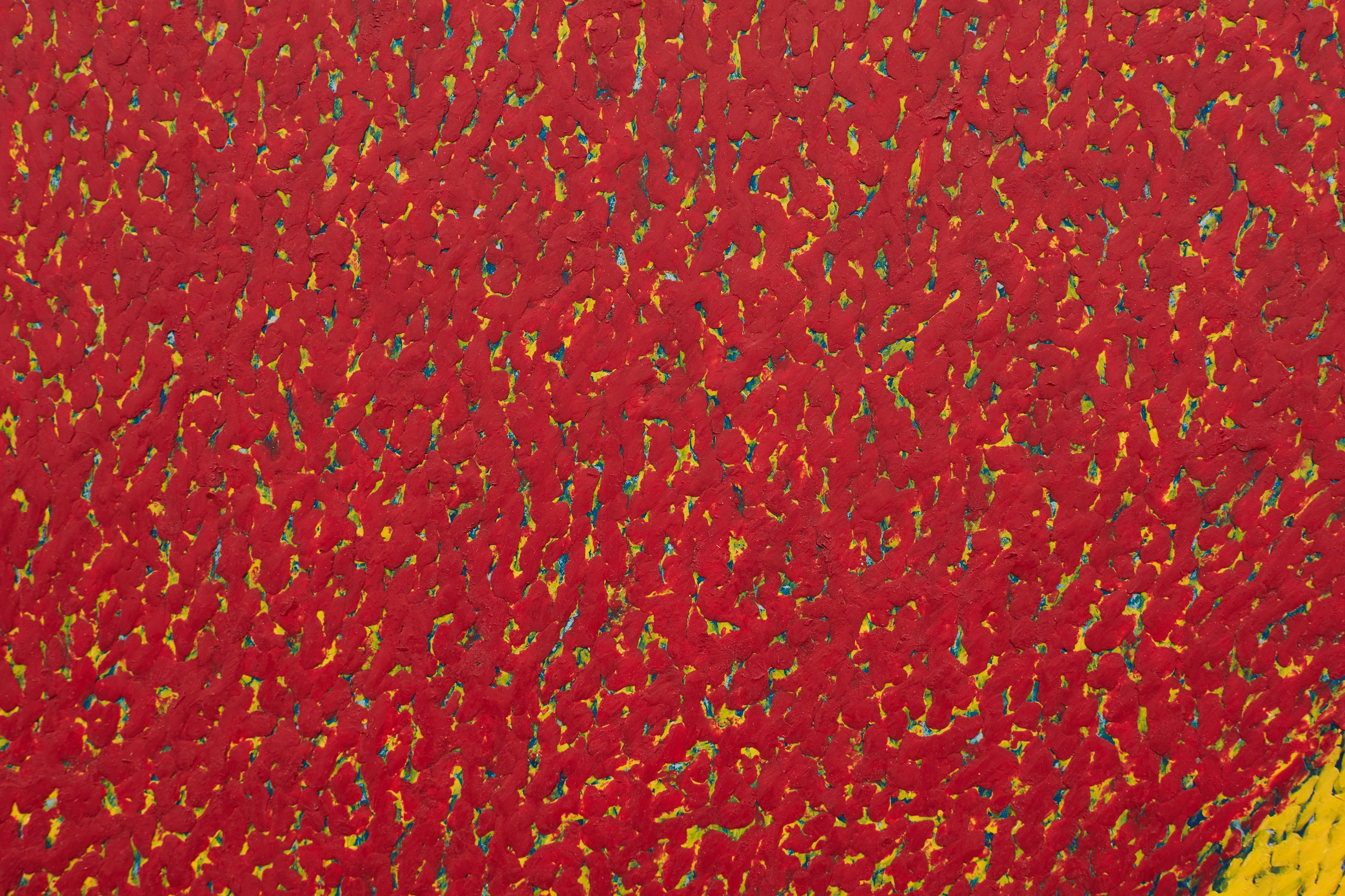 Detail of painting by McArthur Binion
