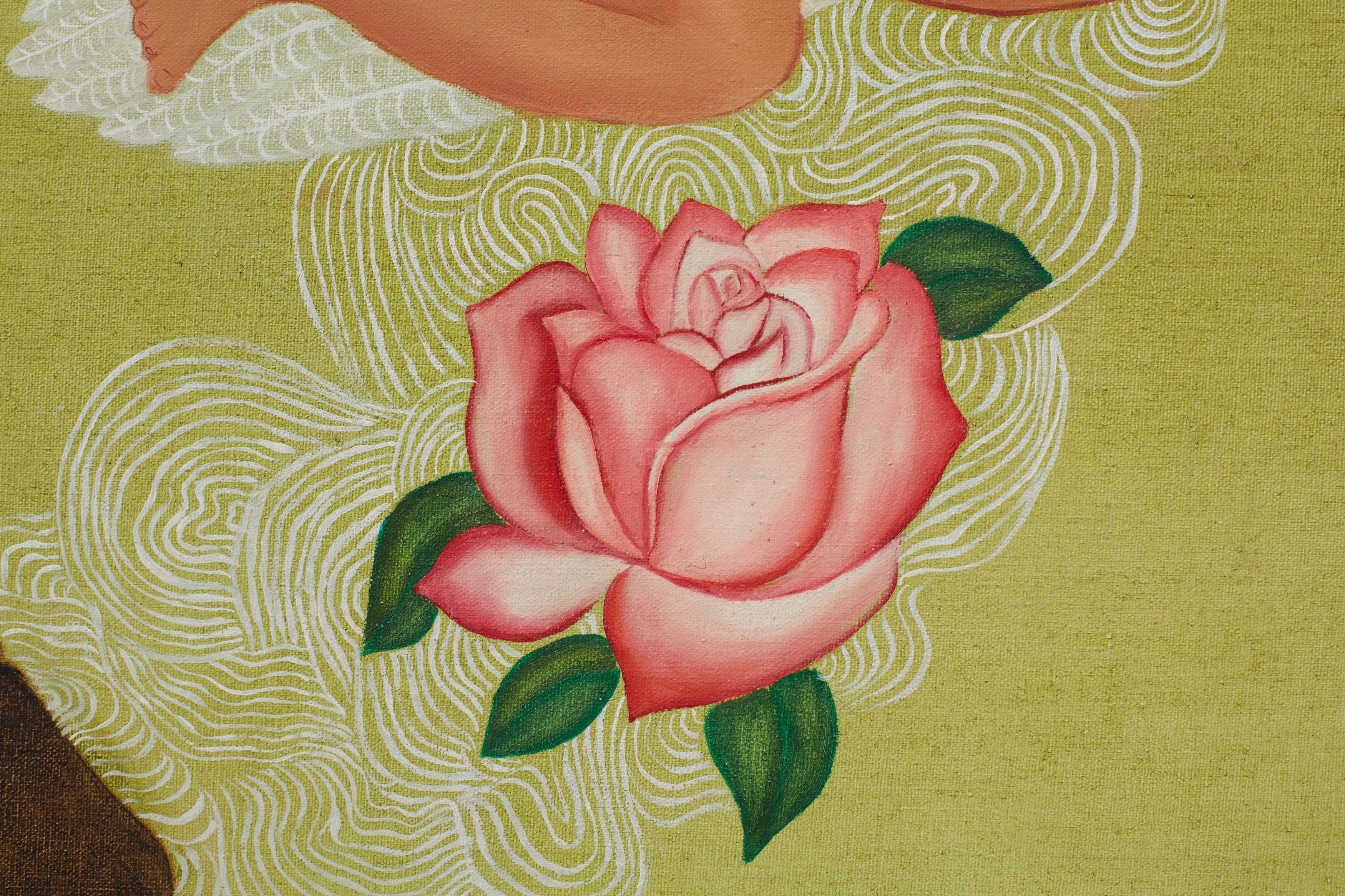 Detail of painting by Cecilia Vicuña