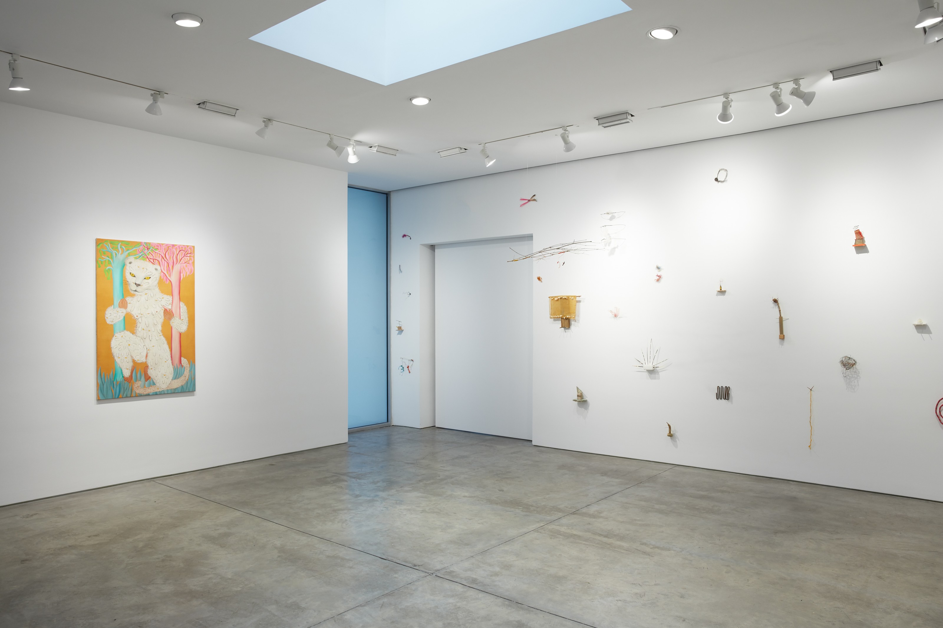 Installation view of Cecilia Vicuña at Lehmann Maupin New York