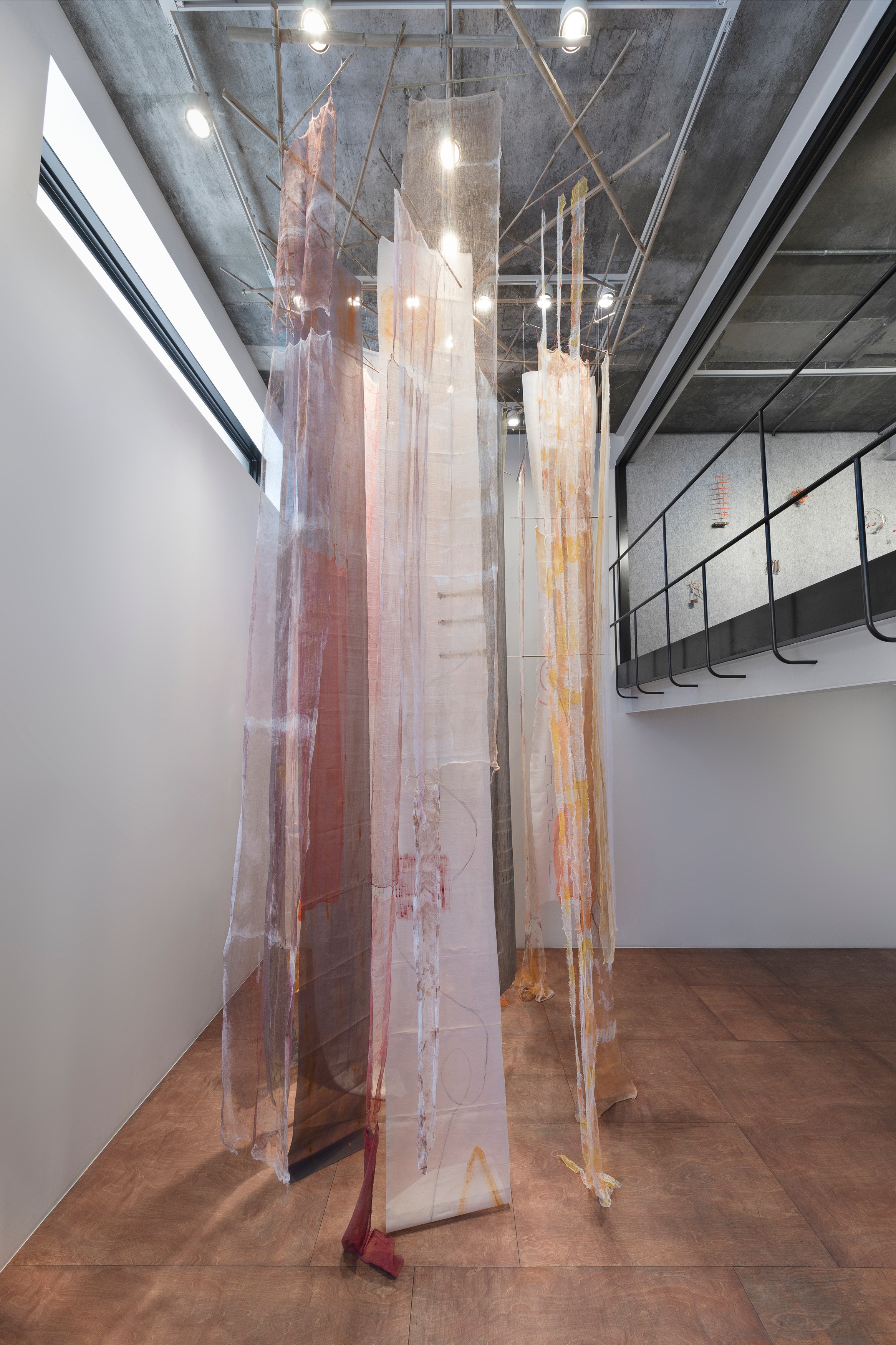 Installation view of Cecilia Vicuña at Lehmann Maupin Seoul