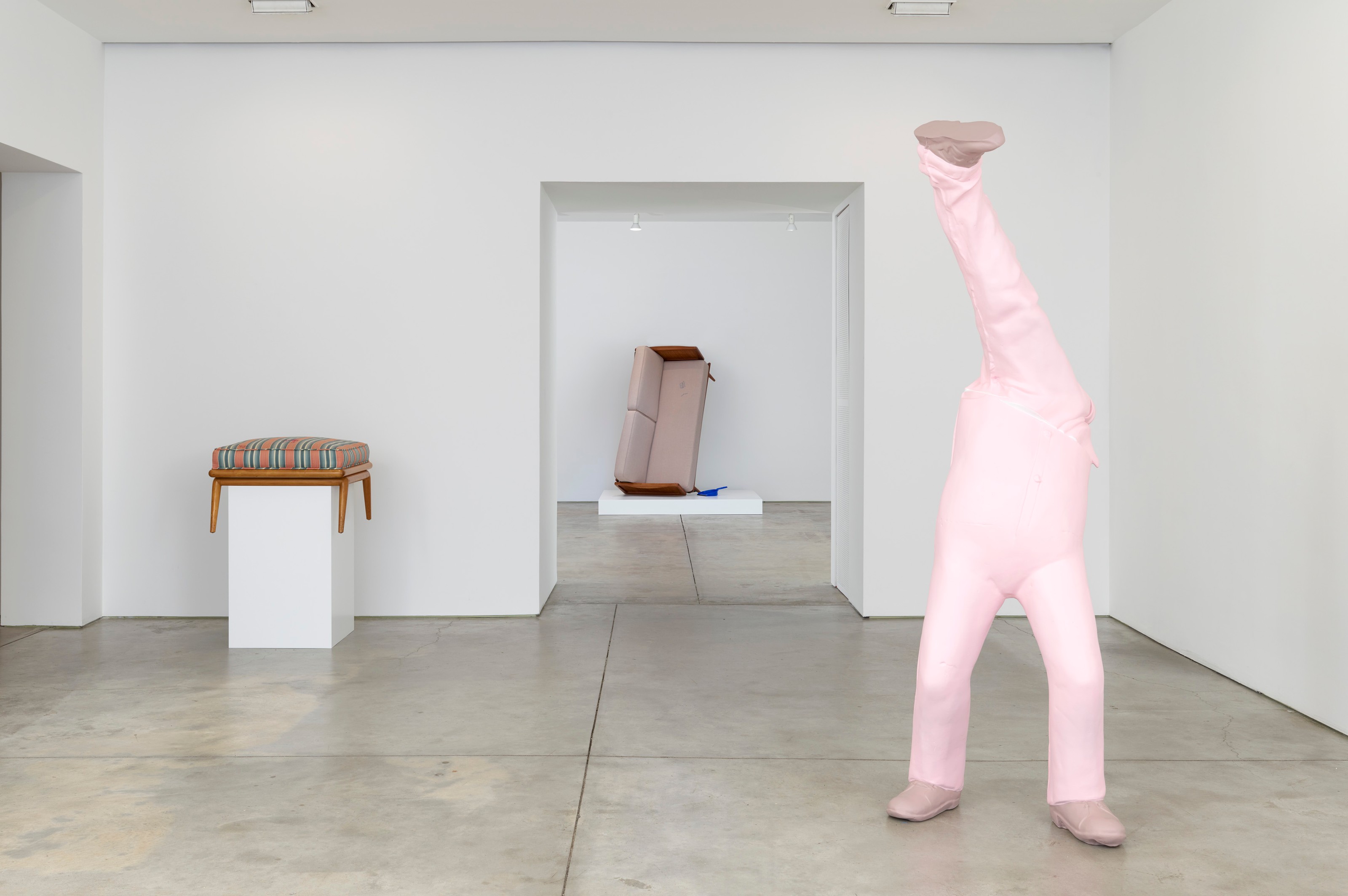 Installation view of Erwin Wurm at Lehmann Maupin New York