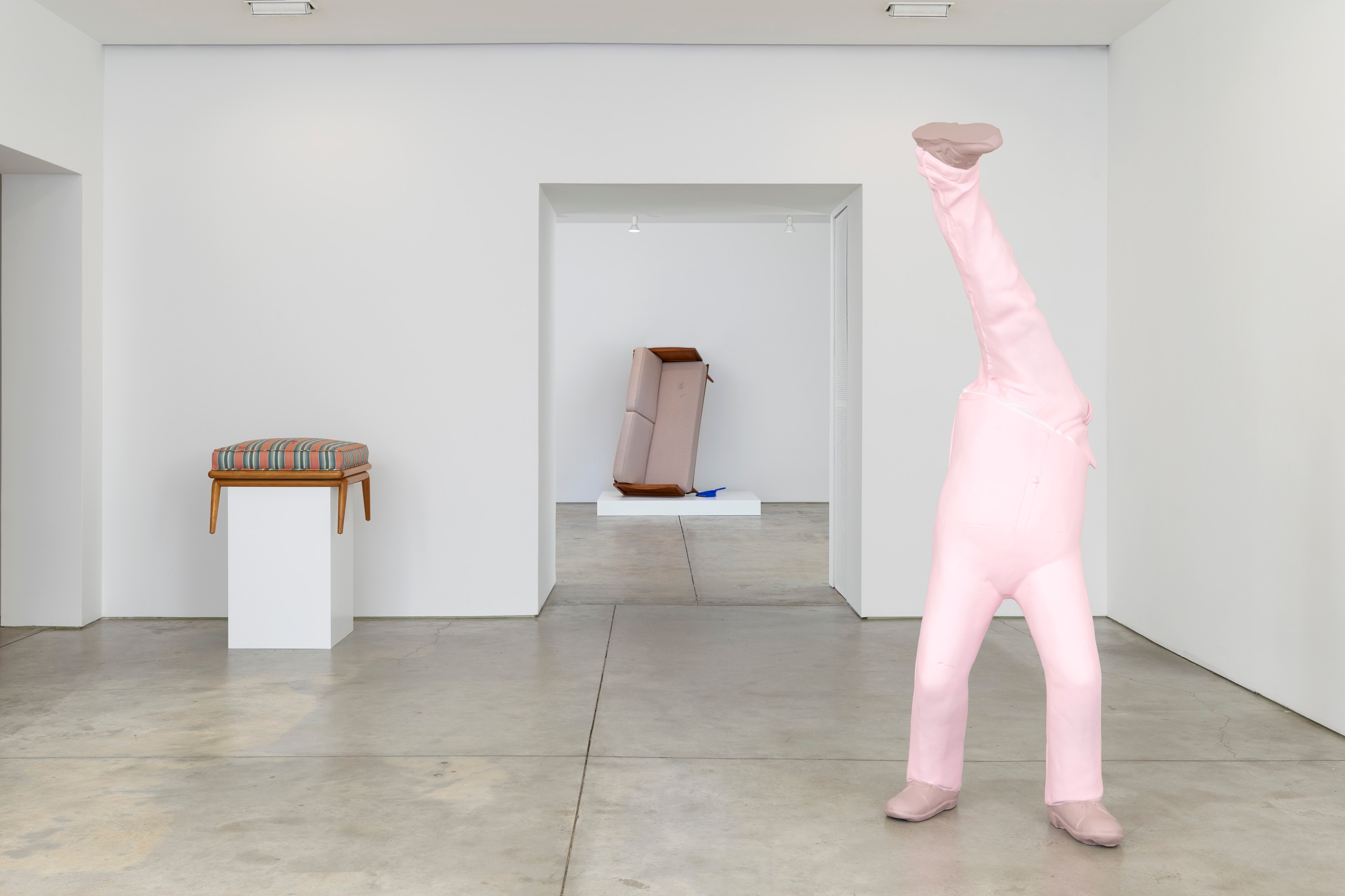 Installation view of Erwin Wurm at Lehmann Maupin New York