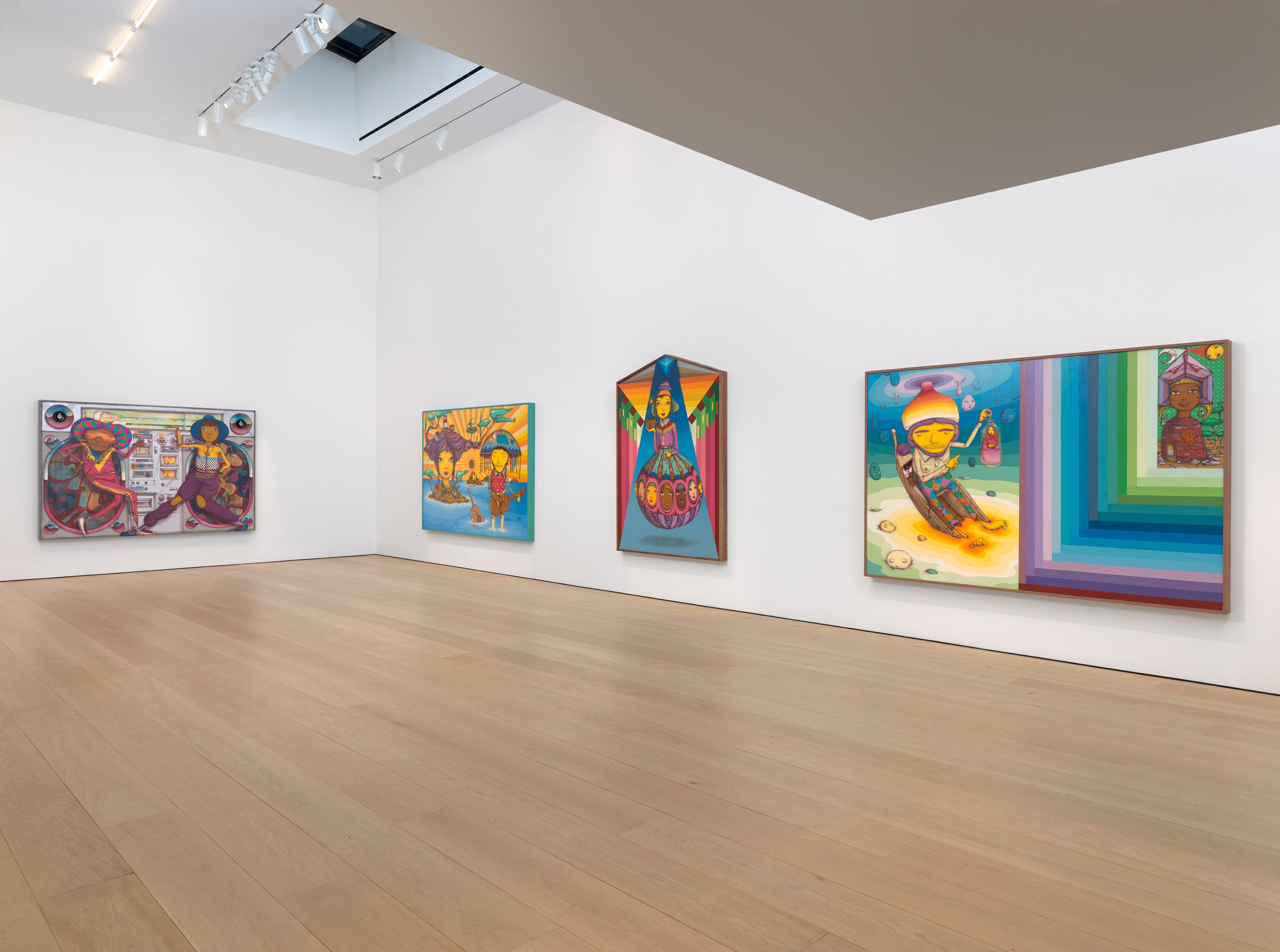 Installation view of OSGEMEOS at Lehmann Maupin New York