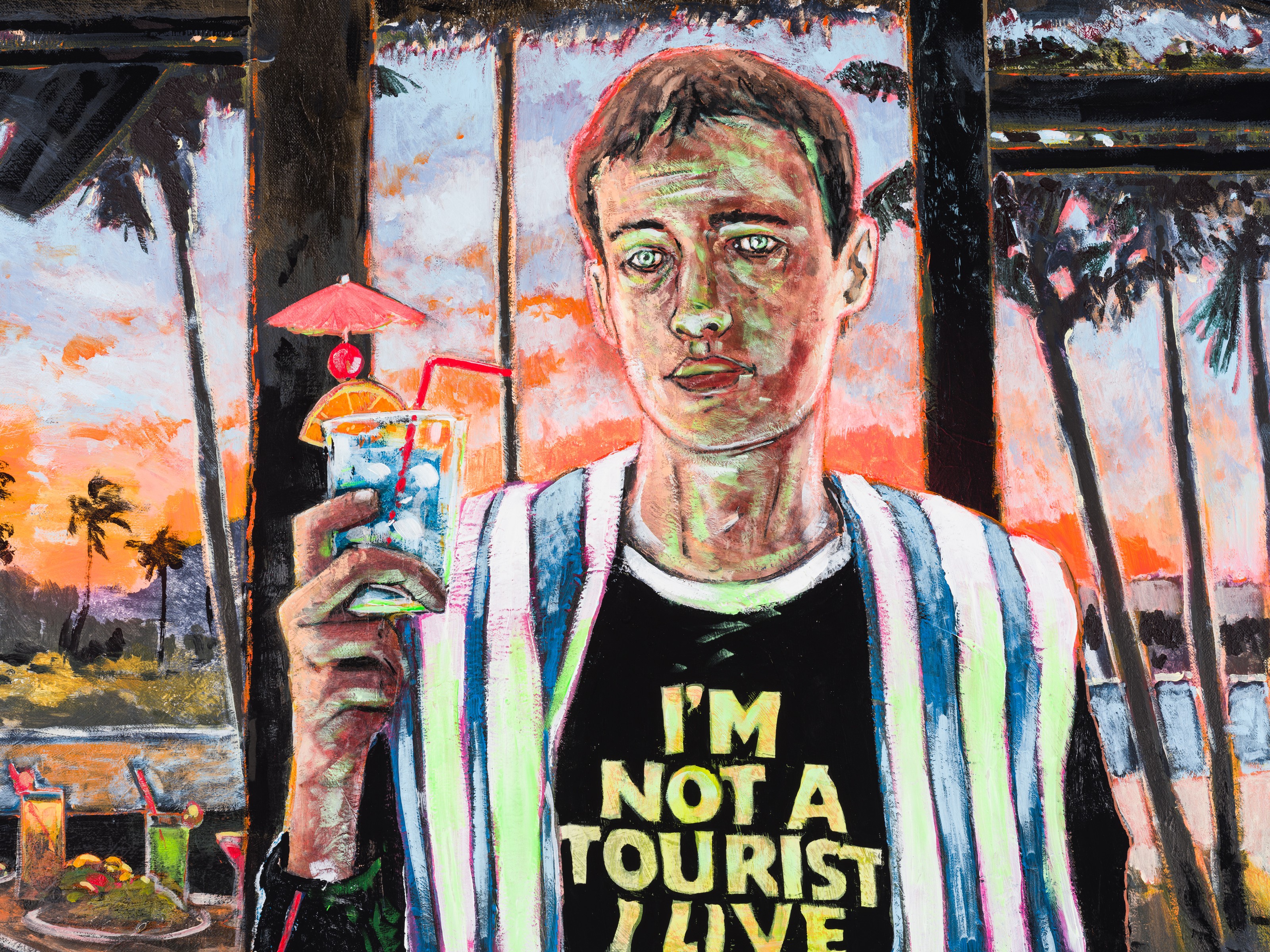 Painting by Hernan Bas