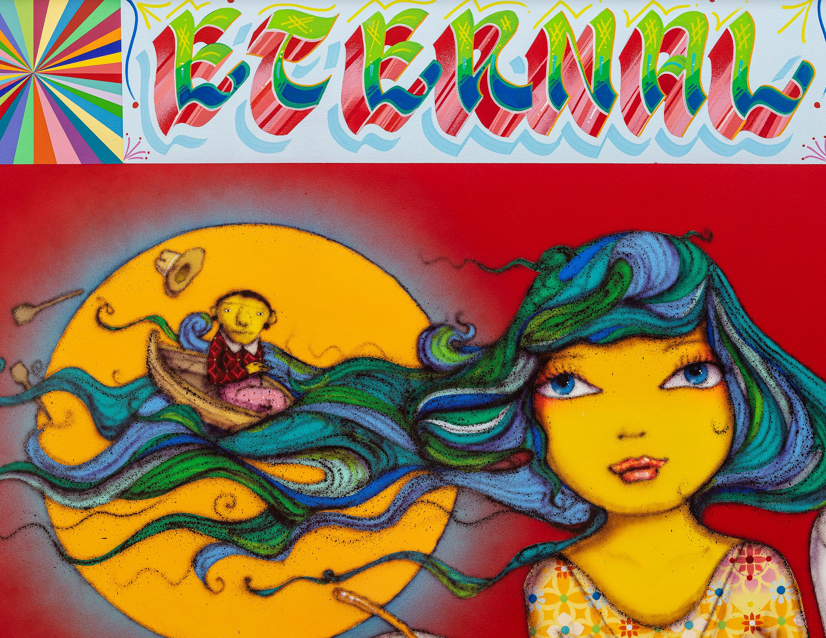 Detail of painting by OSGEMEOS