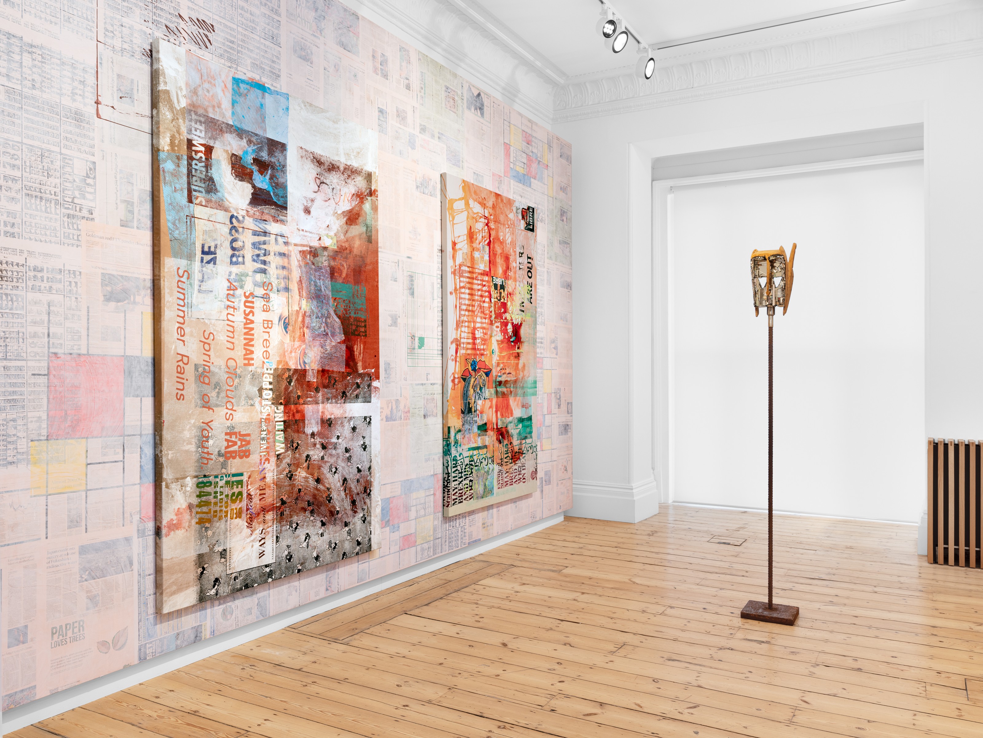 Installation view of Disfigurations at Lehmann Maupin London