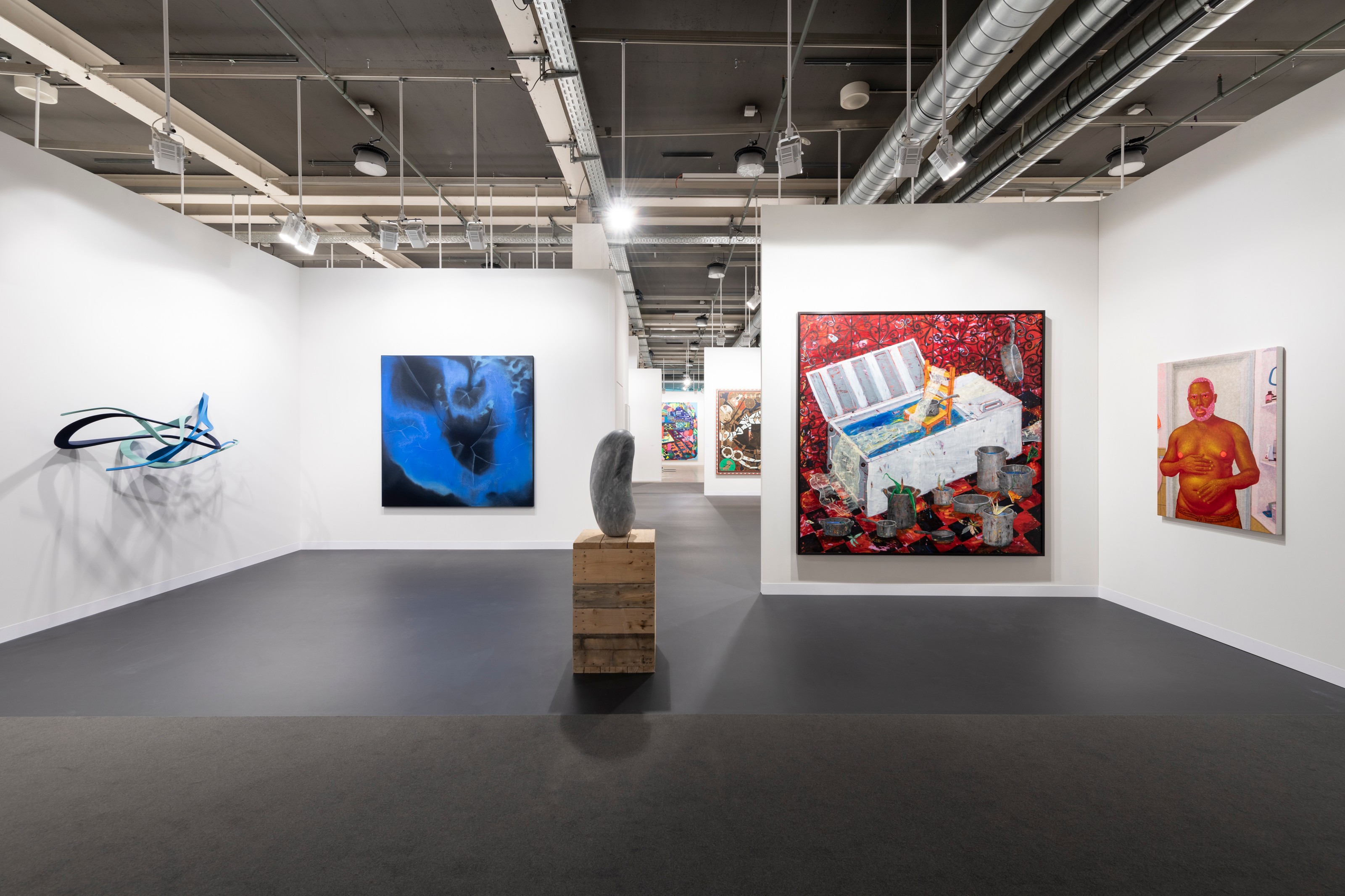 Installation view of Lehmann Maupin, Booth L11 at Art Basel
