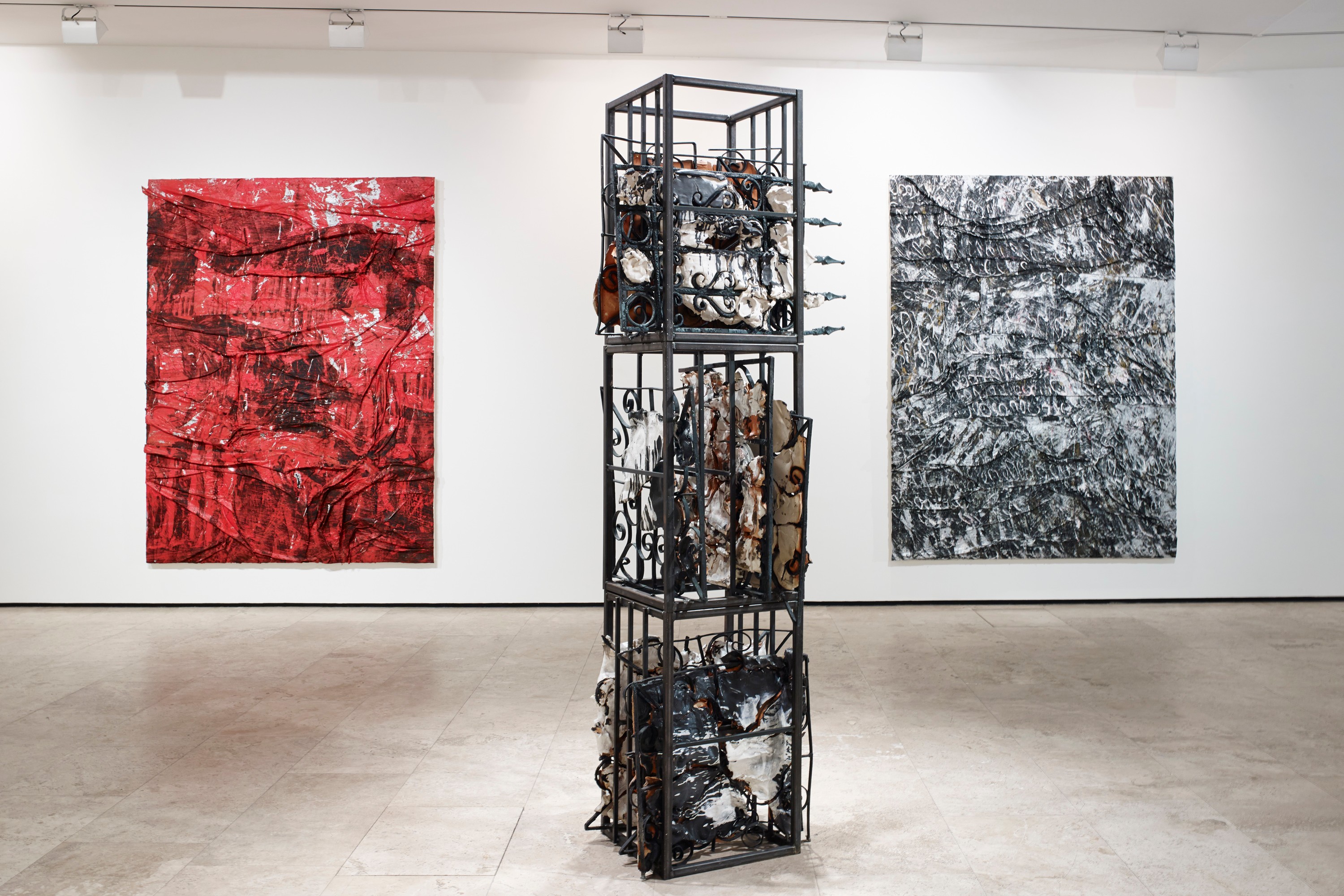 Installation view of Gates of Horn and Ivory at Lehmann Maupin New York