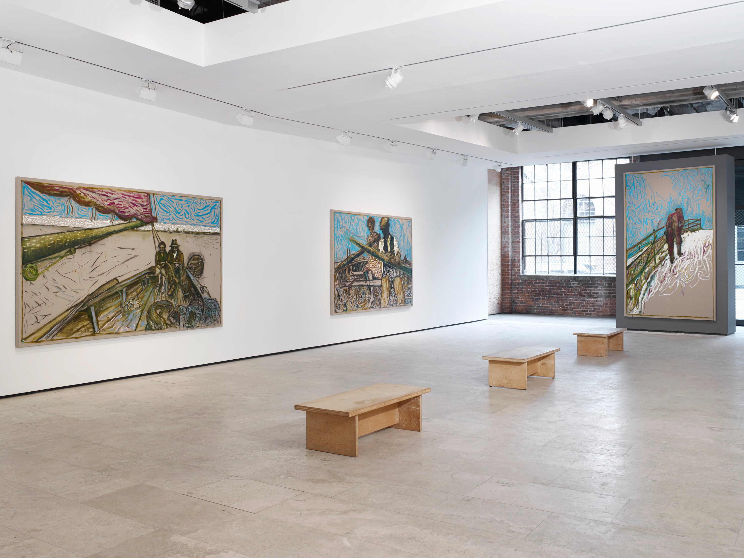 Installation view of Billy Childish at Lehmann Maupin New York