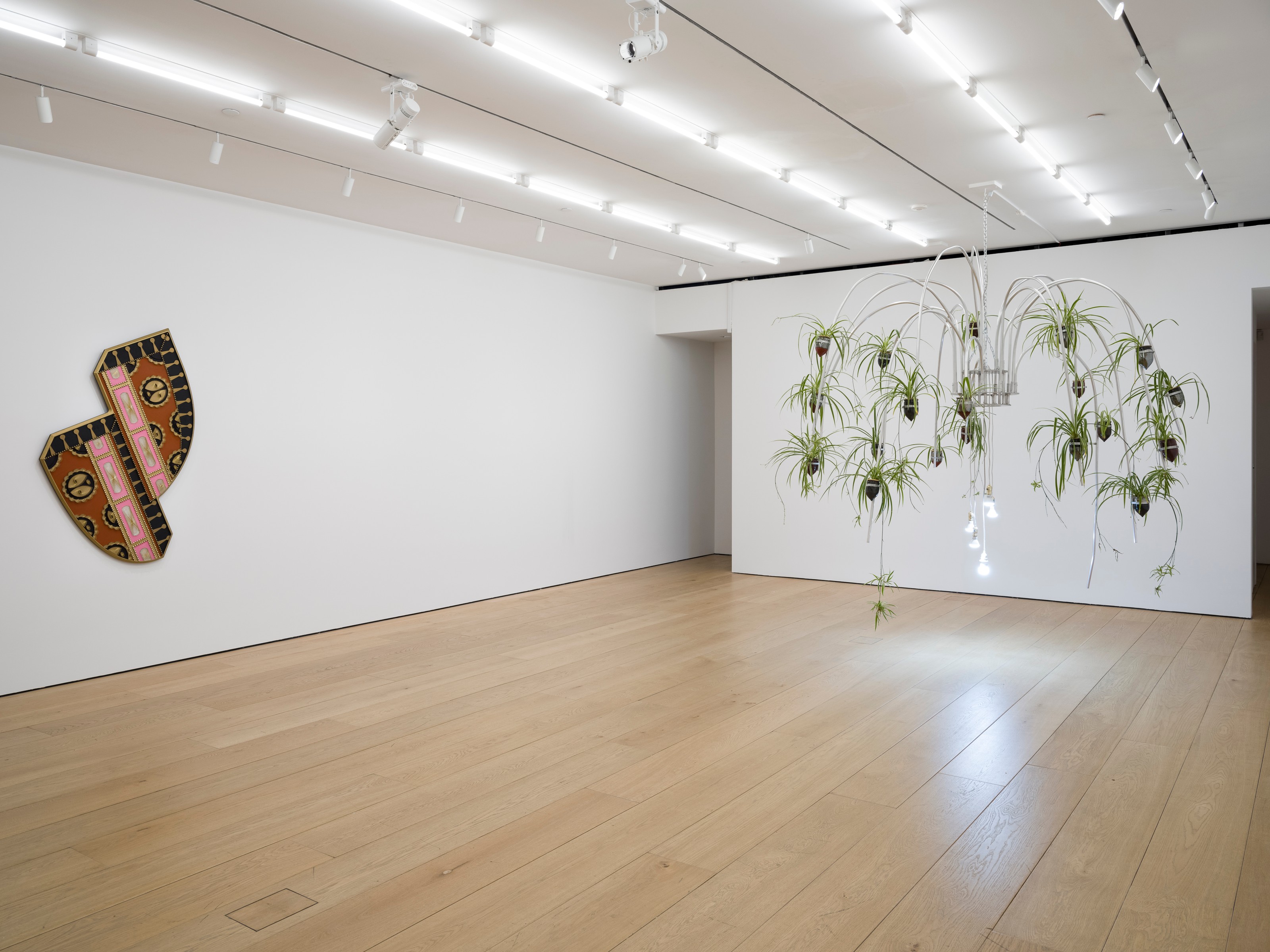 Installation view of Eyes of the Skin at Lehmann Maupin New York